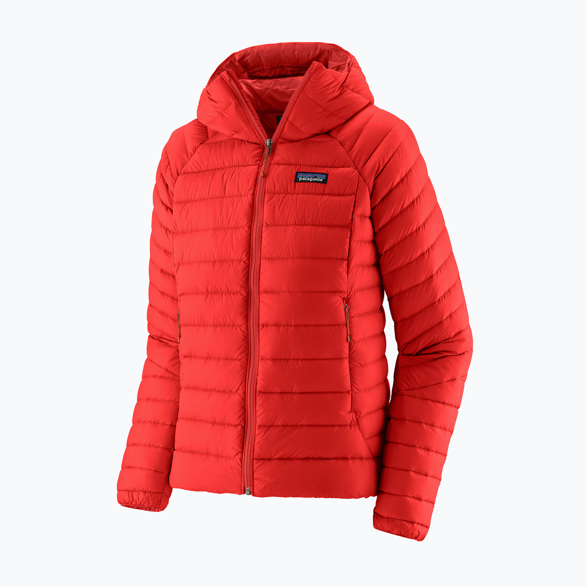 Kurtka puchowa damska Patagonia Down Sweater Hoody sizzle red 