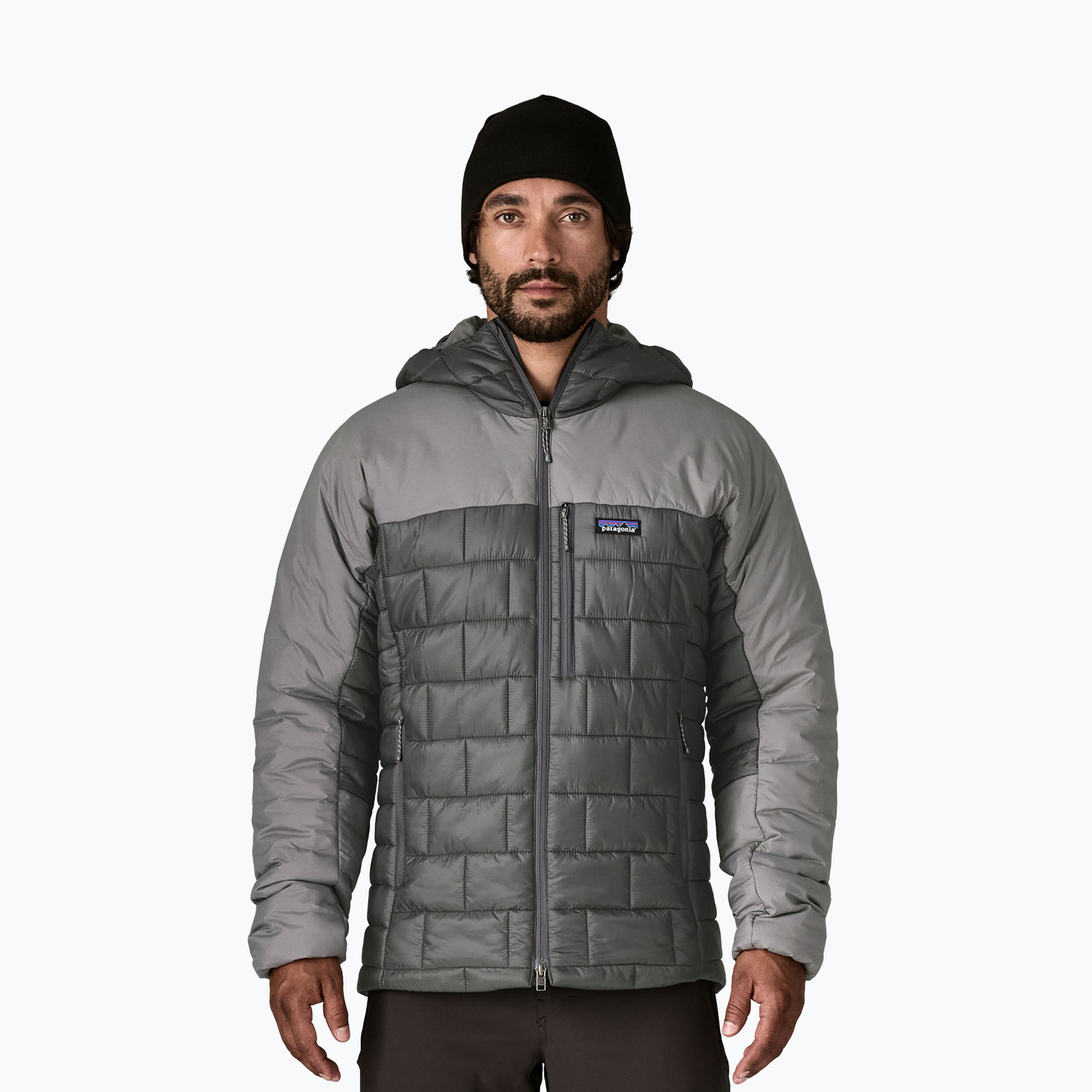 Kurtka ocieplana męska Patagonia Hi-Loft Nano Puff Hoody forge grey 