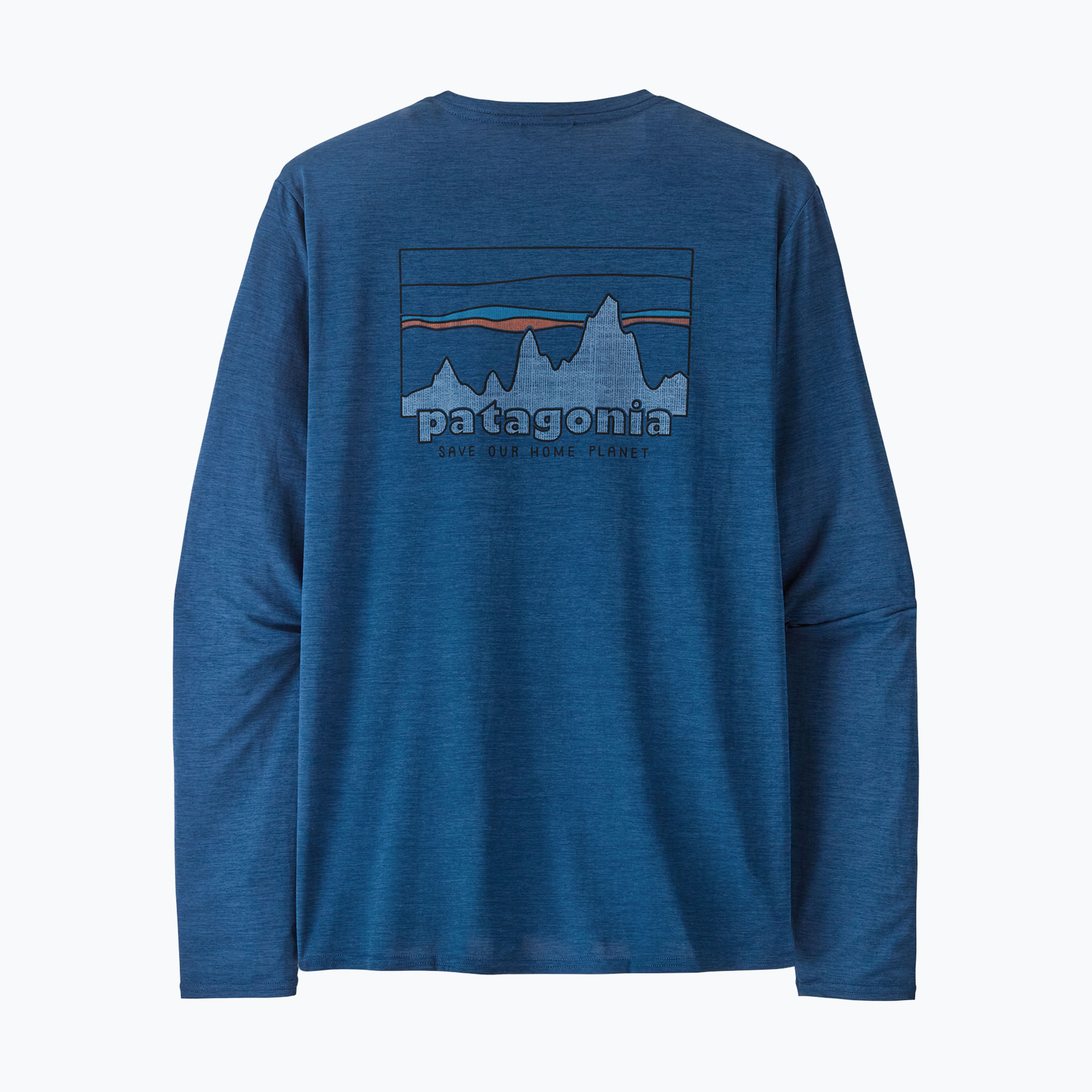 Longsleeve męski Patagonia Cap Cool Daily Graphic Shirt '73 skyline/clement blue x-dye 
