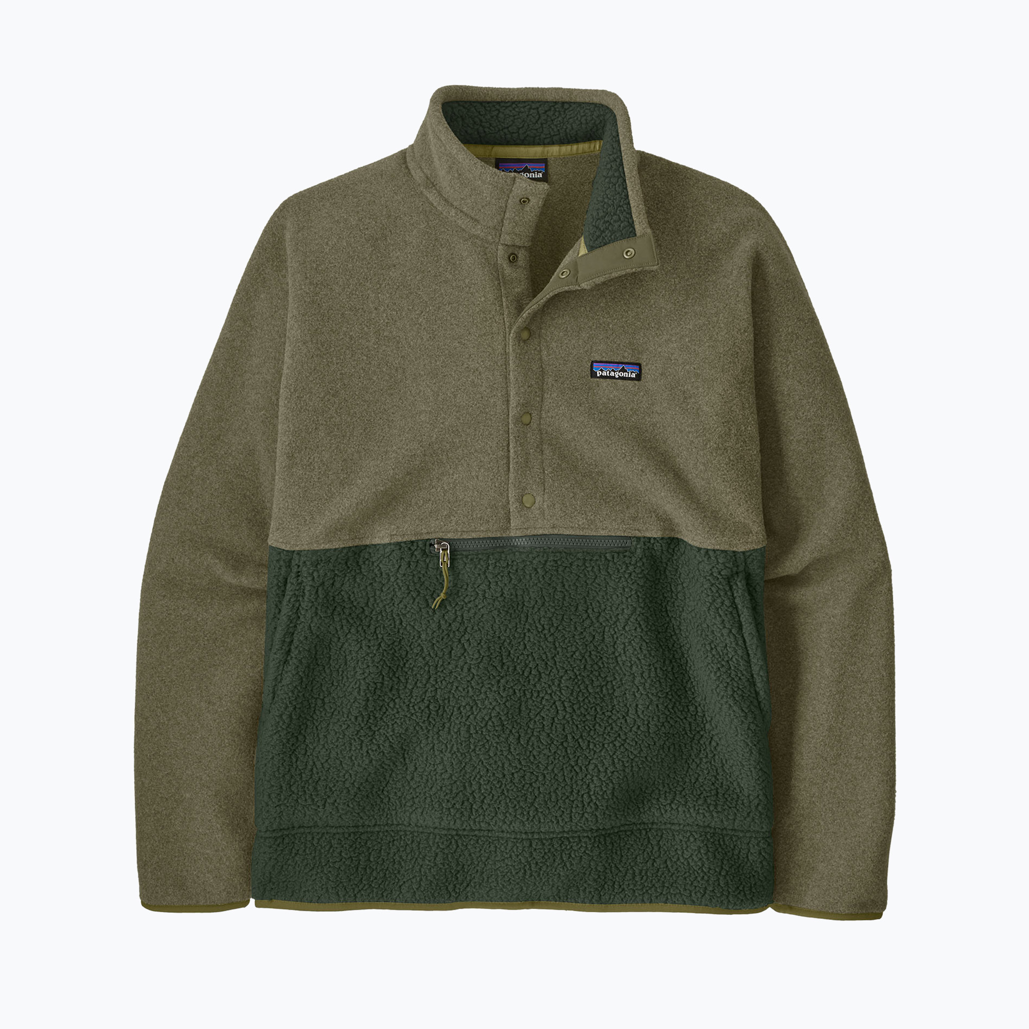 Bluza trekkingowa męska Patagonia Retro Pile 1/2 Snap P/O old growth green 