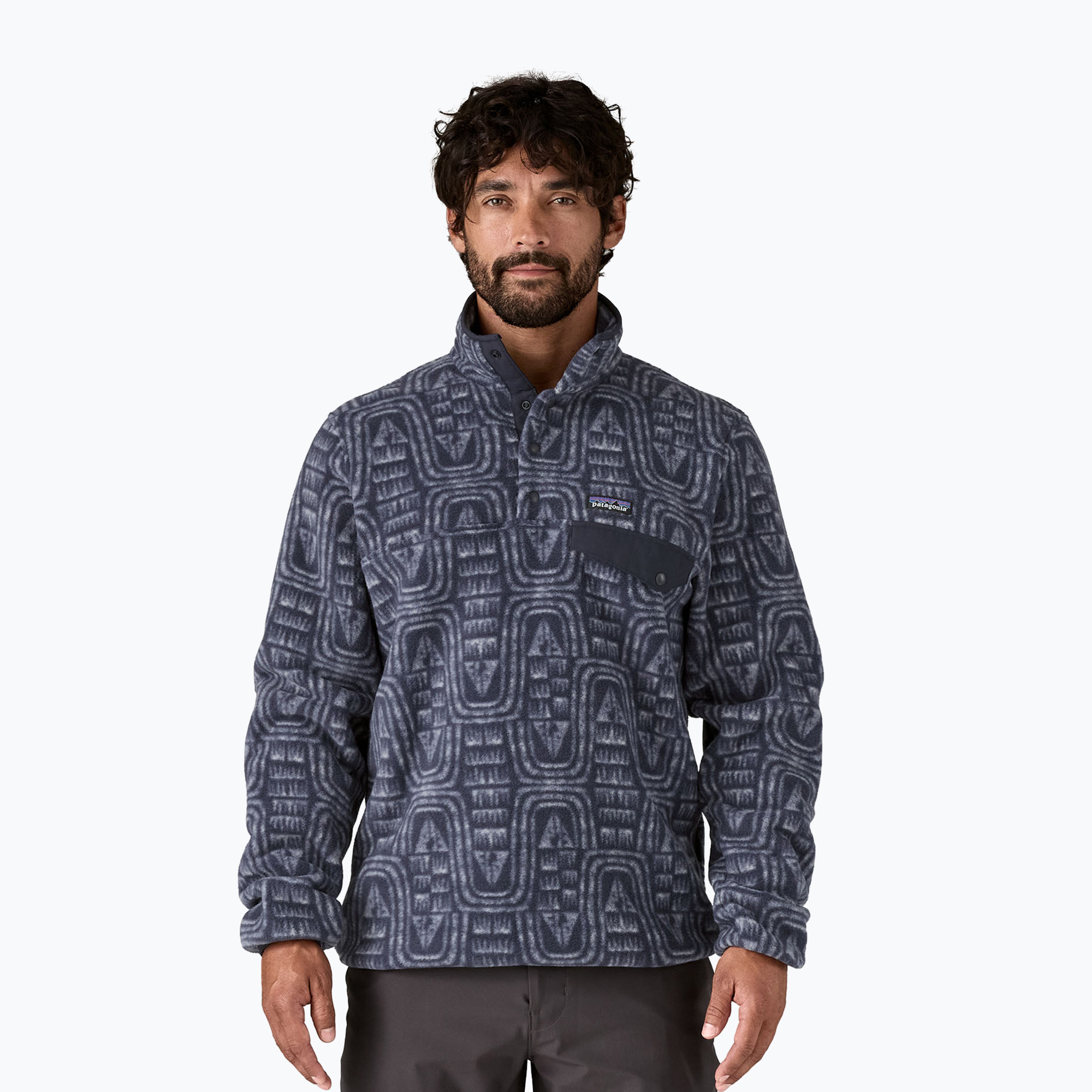 Bluza trekkingowa męska Patagonia LW Synch Snap-T P/O flow: sunken blue 