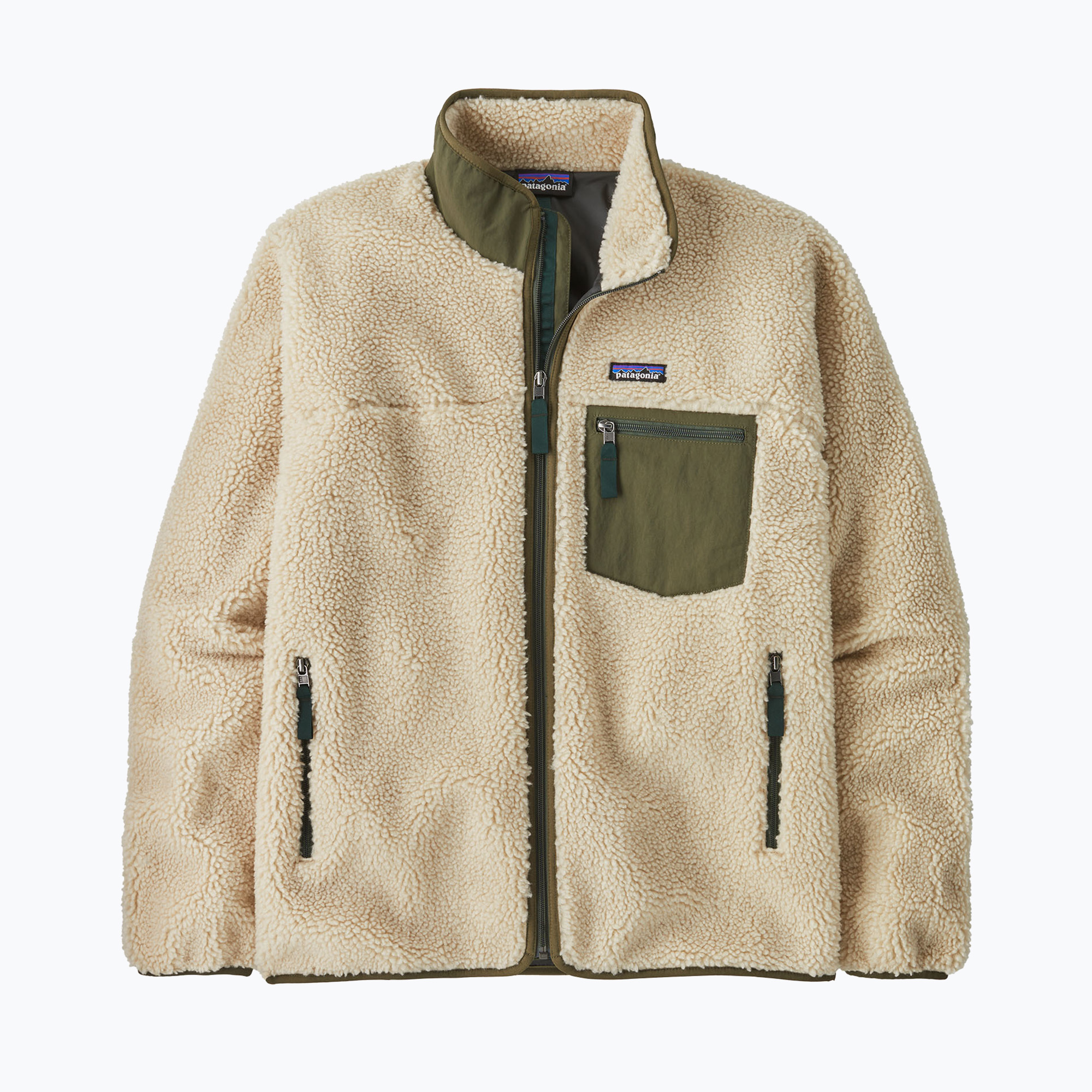 Kurtka przeciwwiatrowa męska Patagonia Retro-X dark natural w/basin green 