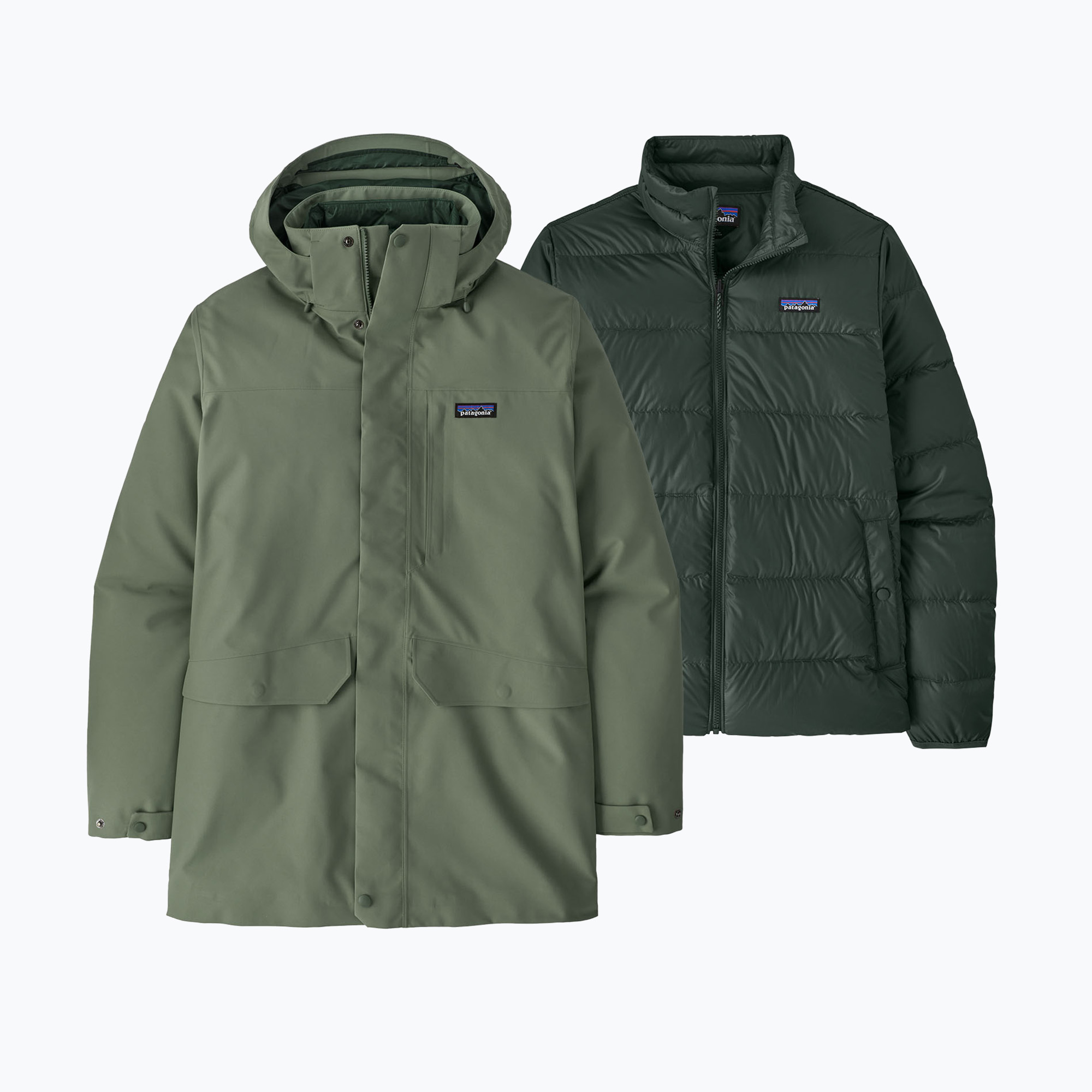 Kurtka 3w1 męska Patagonia Tres 3-in-1 Parka old growth green 