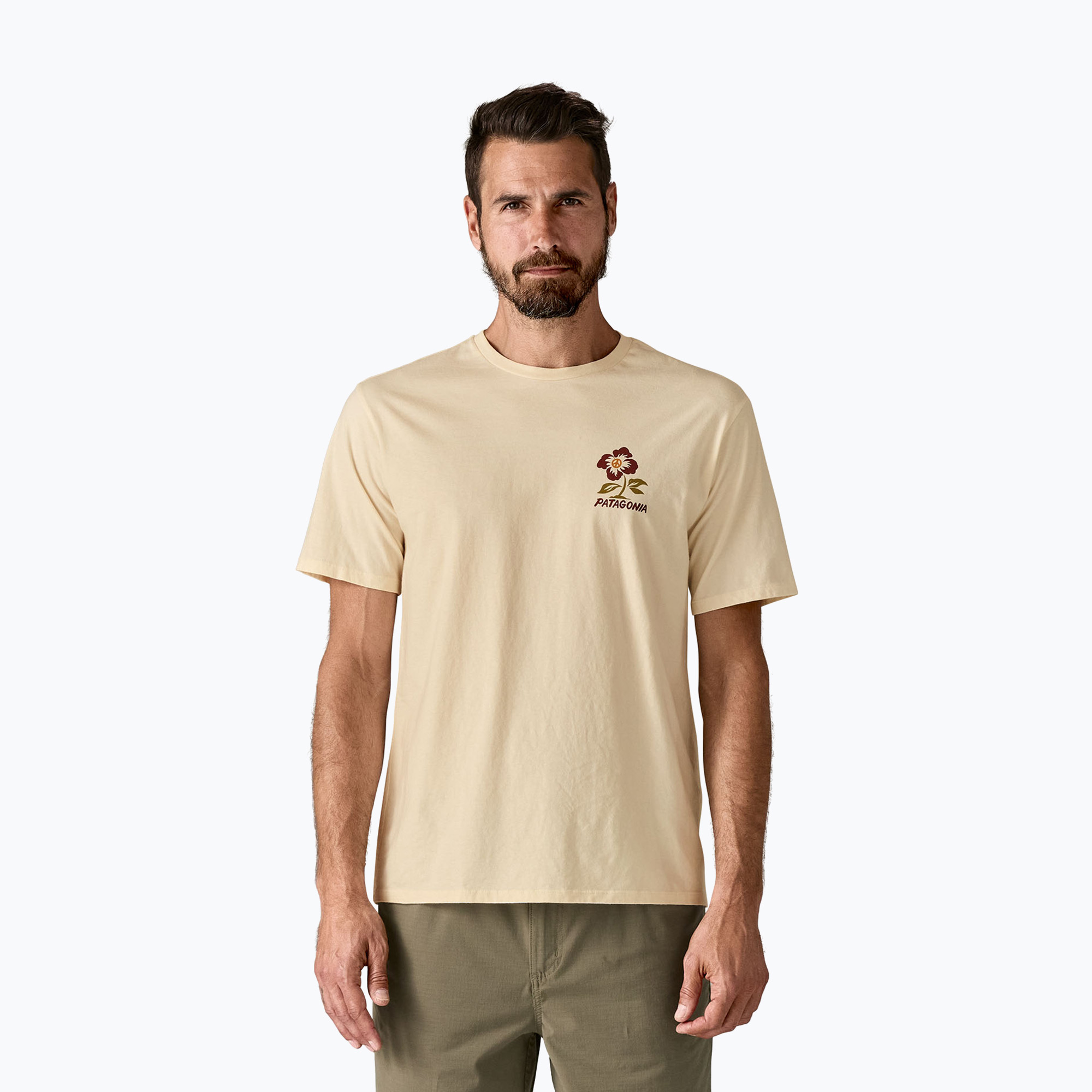 Koszulka męska Patagonia Balance Organic peace seeds/undyed natural 