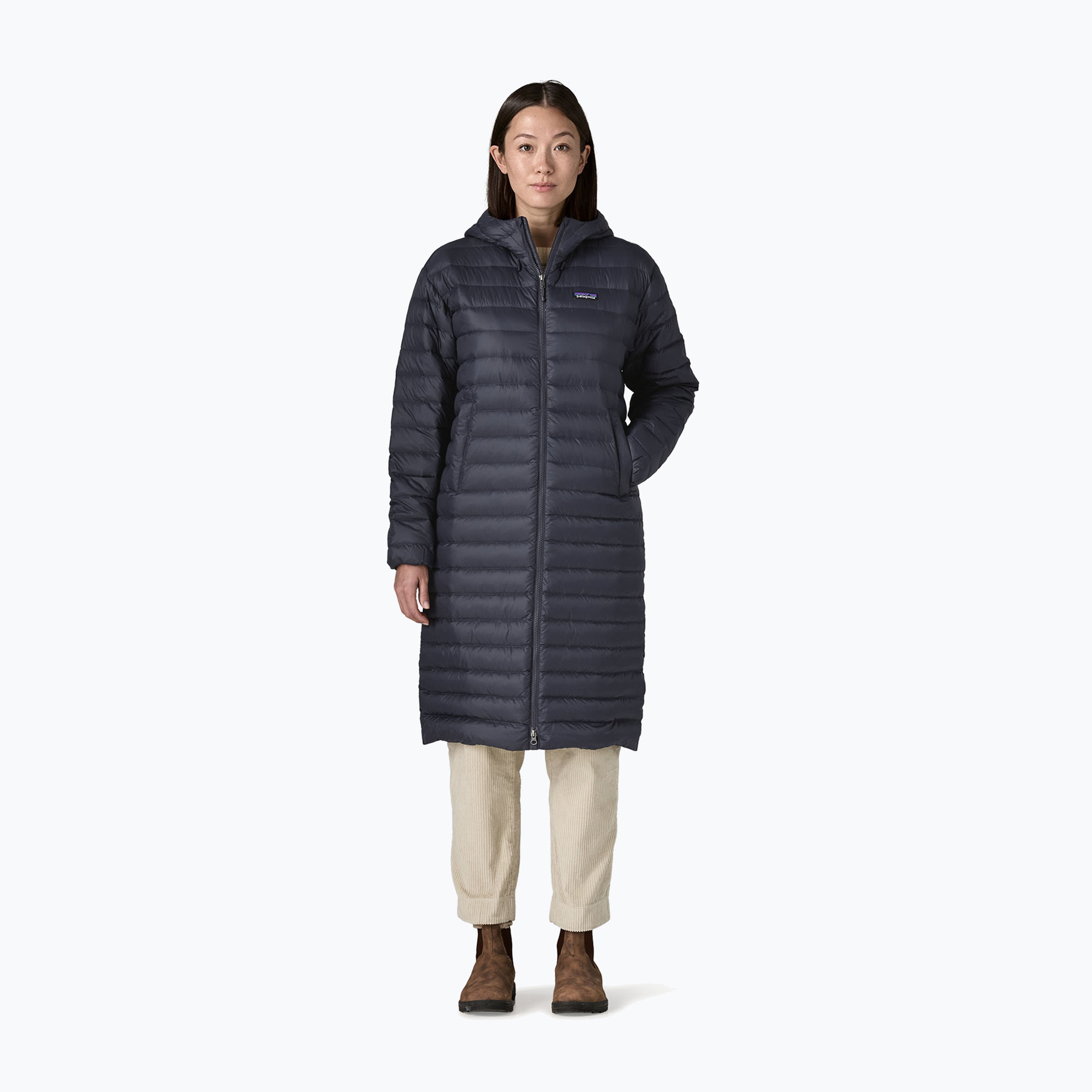 Kurtka zimowa damska Patagonia Recycled Down Sweater Parka sunken blue 