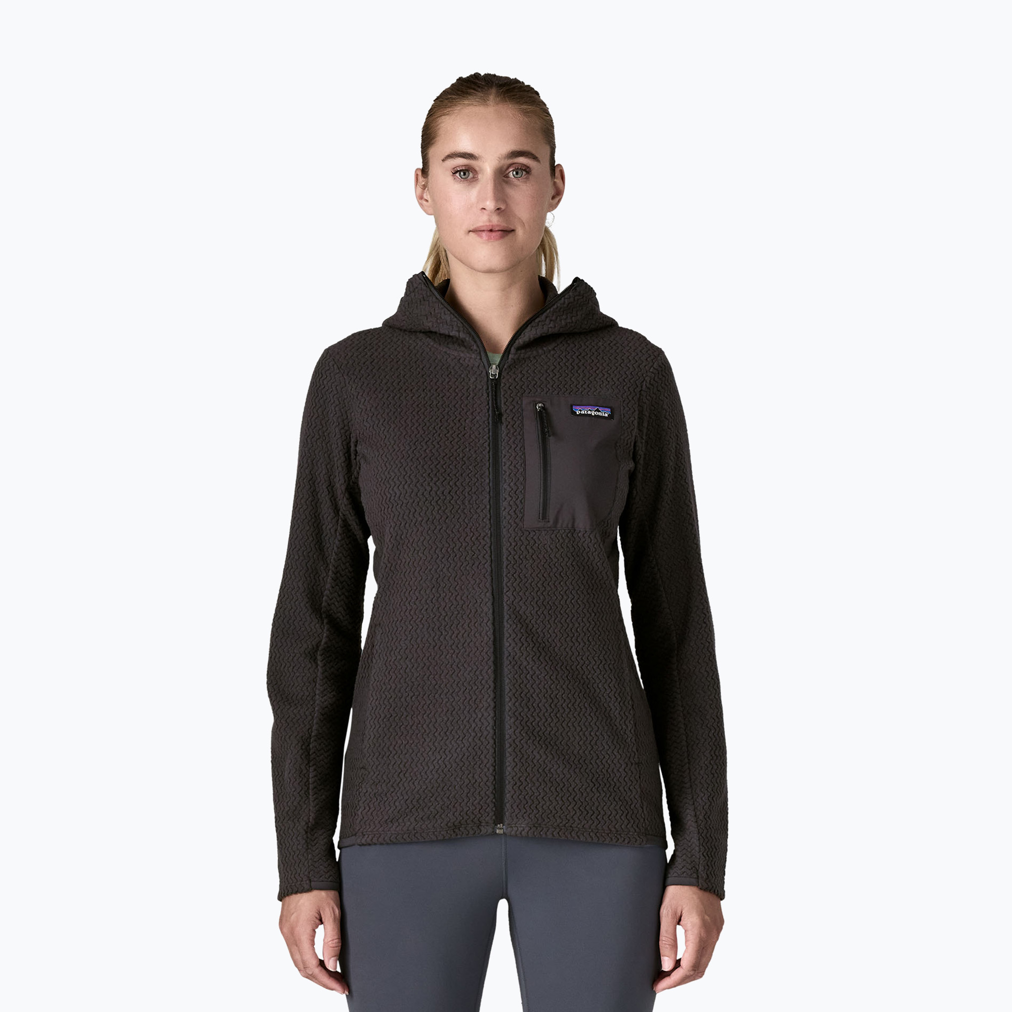 Bluza polarowa damska Patagonia R1 Air Full-Zip Hoody black 