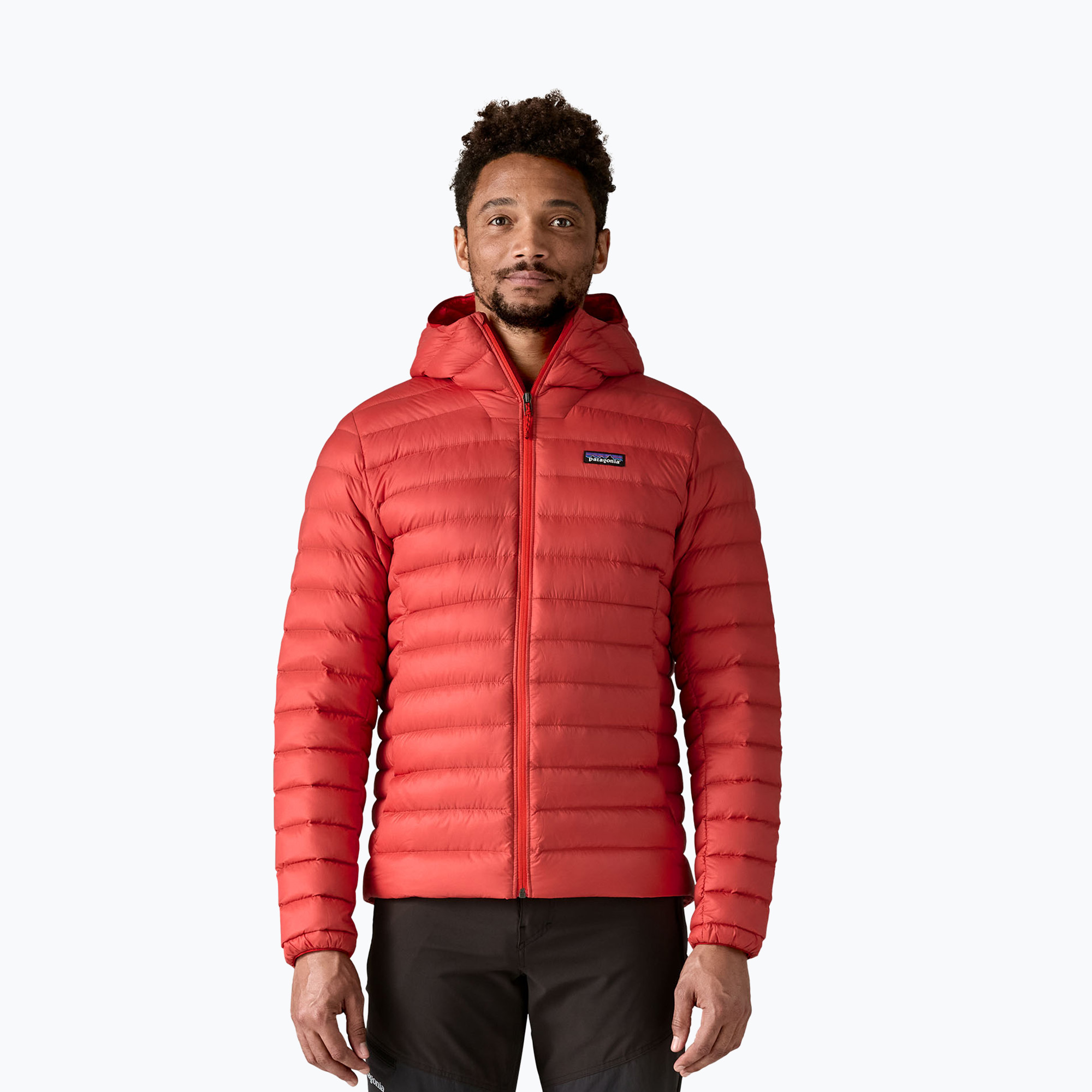 Kurtka puchowa męska Patagonia Down Sweater Hoody amanita red 