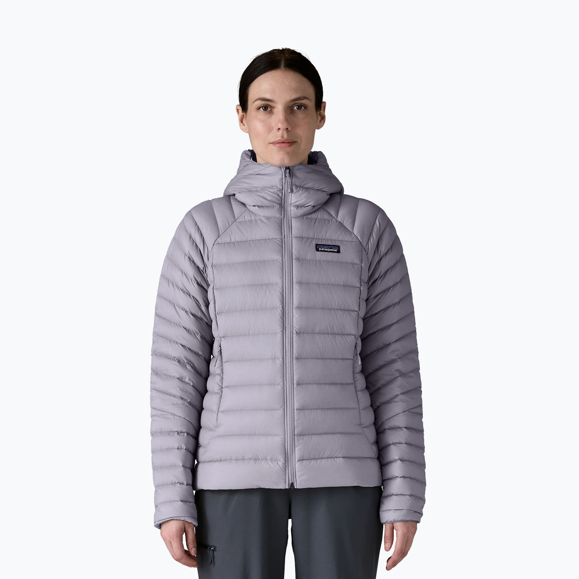Kurtka puchowa damska Patagonia Down Sweater Hoody permafrost purple 