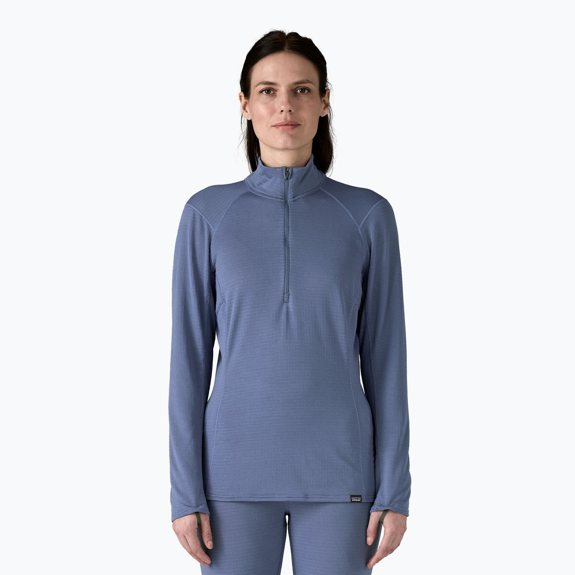 Bluza damska Patagonia Cap Termal Weight Zip Neck clement blue 