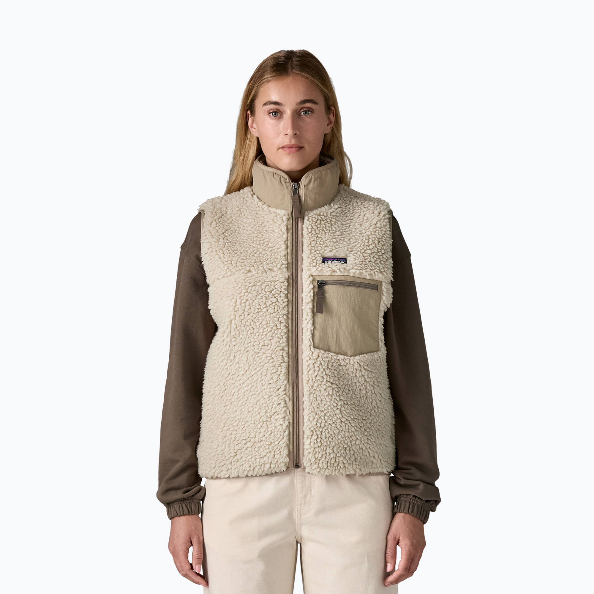 Bezrękawnik damski Patagonia Classic Retro-X natural 