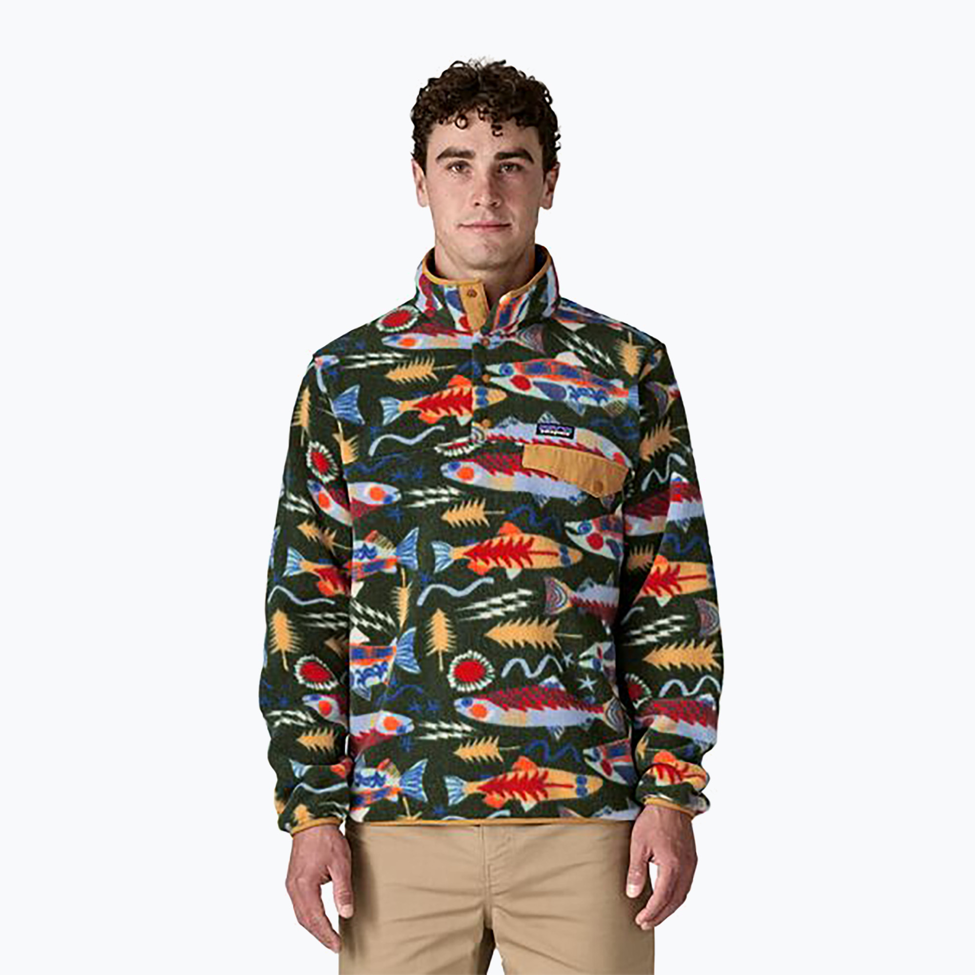 Bluza trekkingowa męska Patagonia LW Synch Snap-T P/O old growth green 