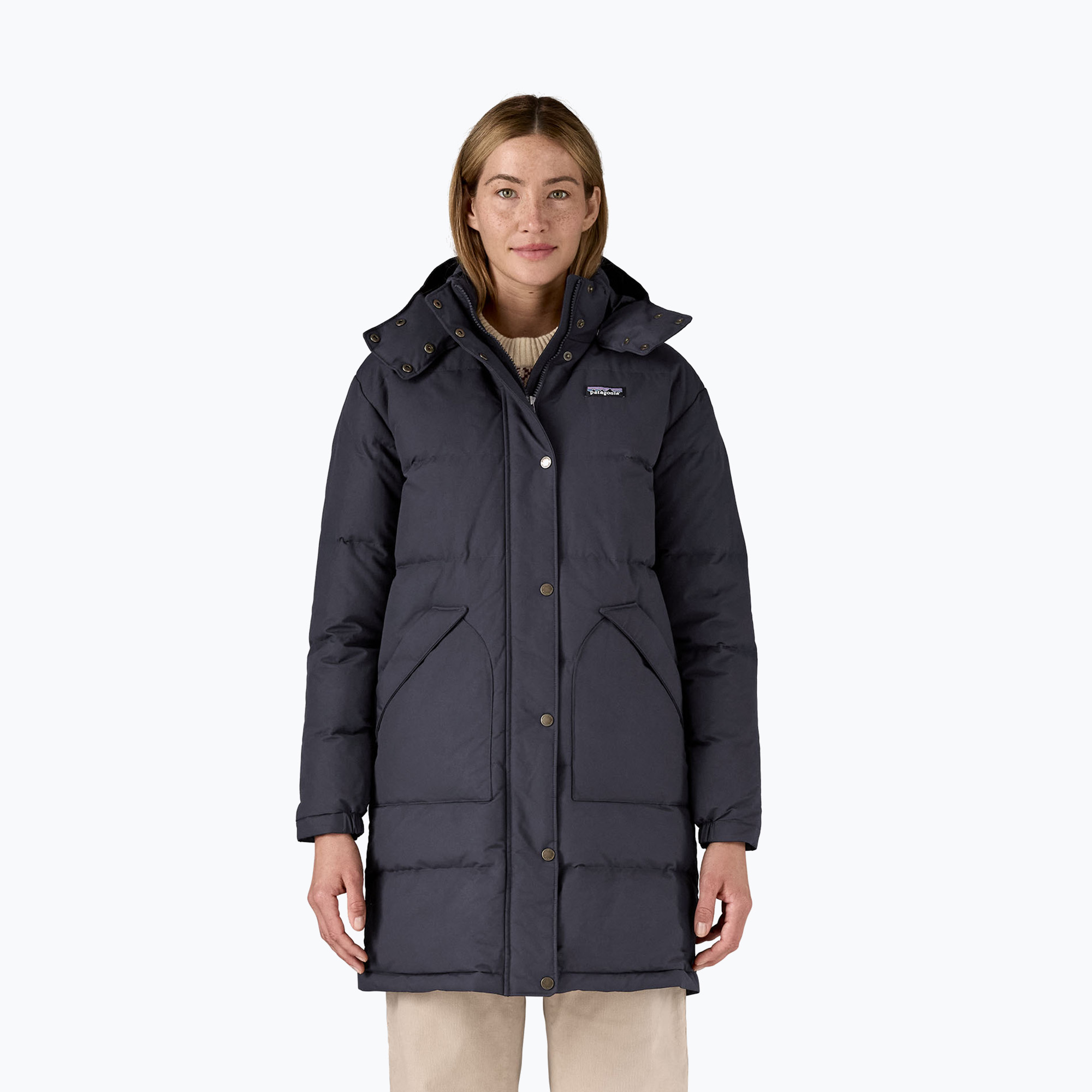 Płaszcz puchowy damski Patagonia Downdrift Parka sunken blue 