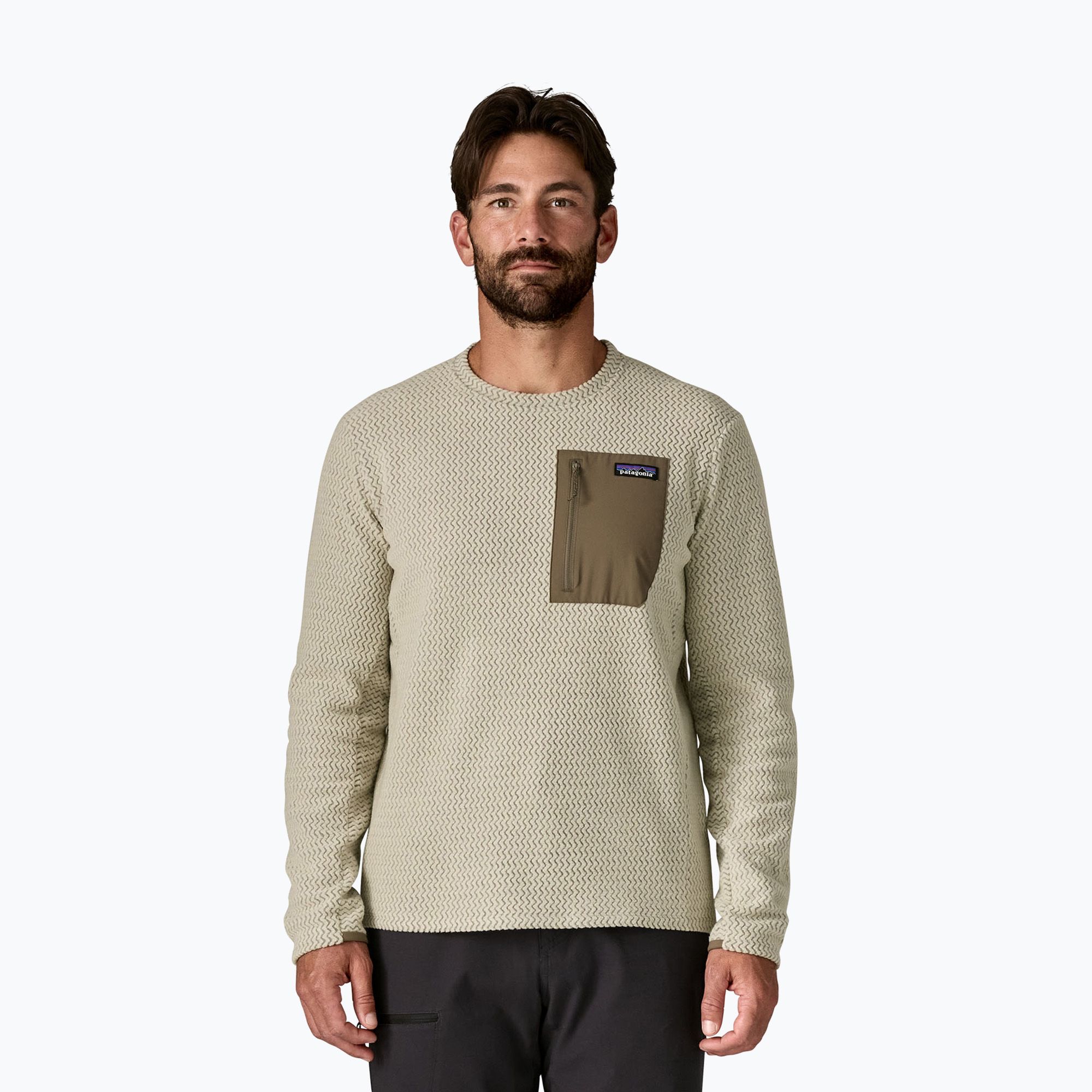 Bluză pentru bărbați Patagonia R1 Air Crew pelican