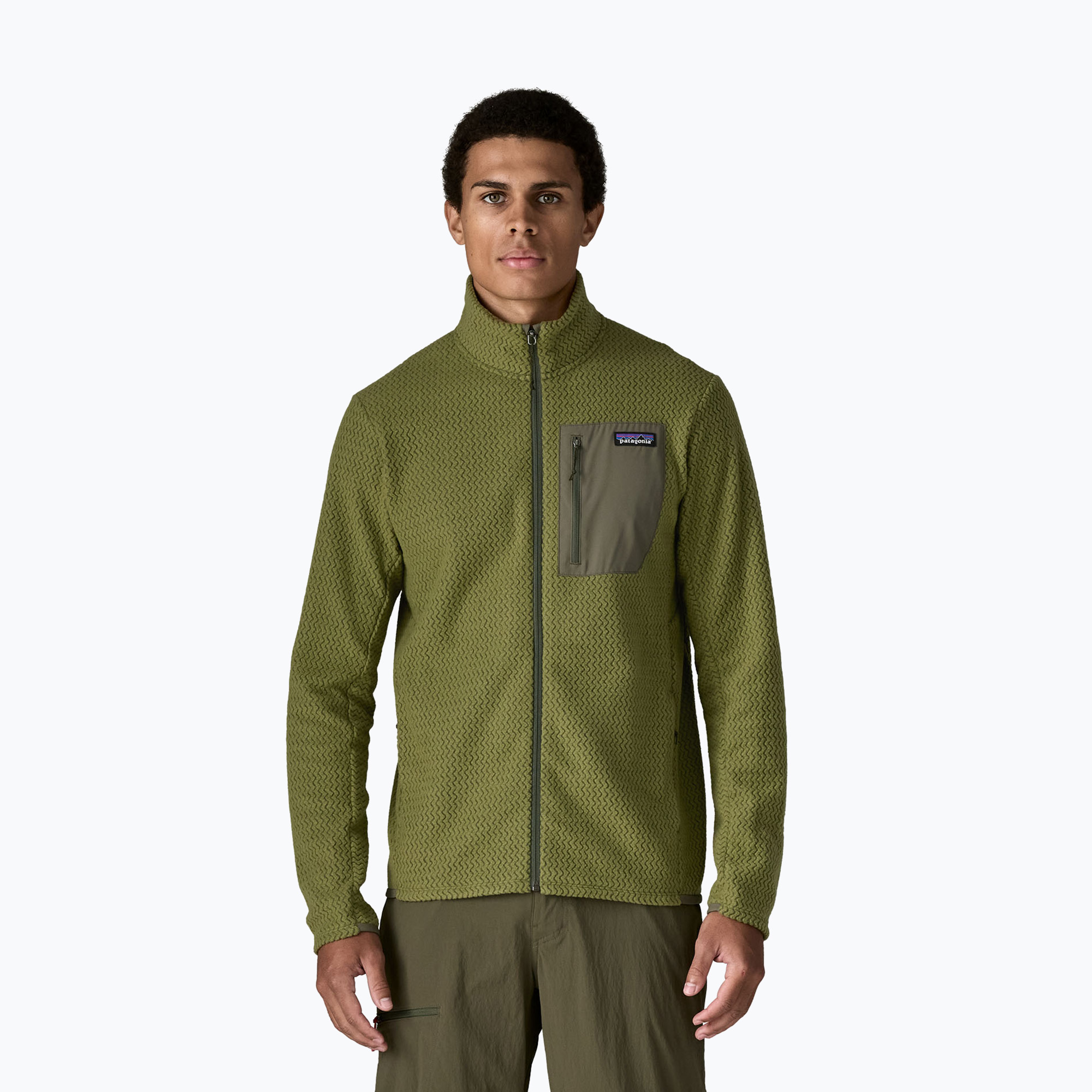 Bluza trekkingowa męska Patagonia R1 Air caper green 