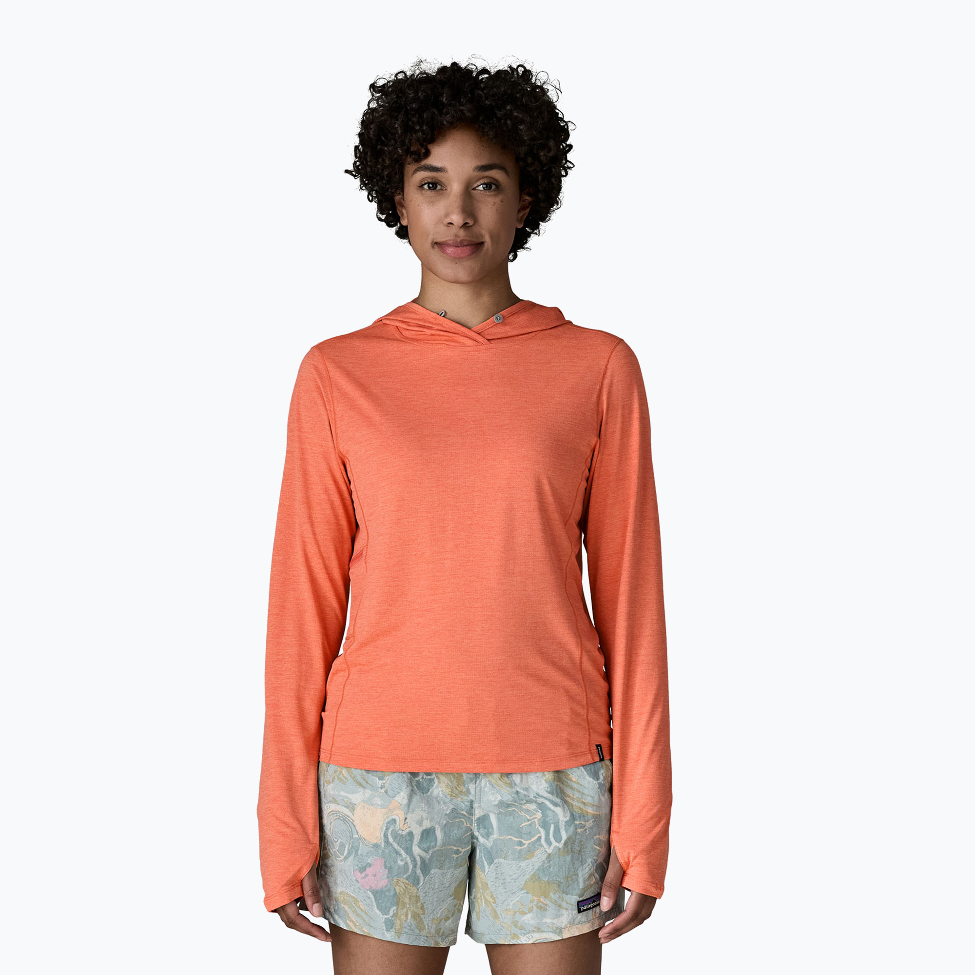 Bluza damska Patagonia Capilene Cool Sun Hoody mellow melon/peach sherbet x-dye 