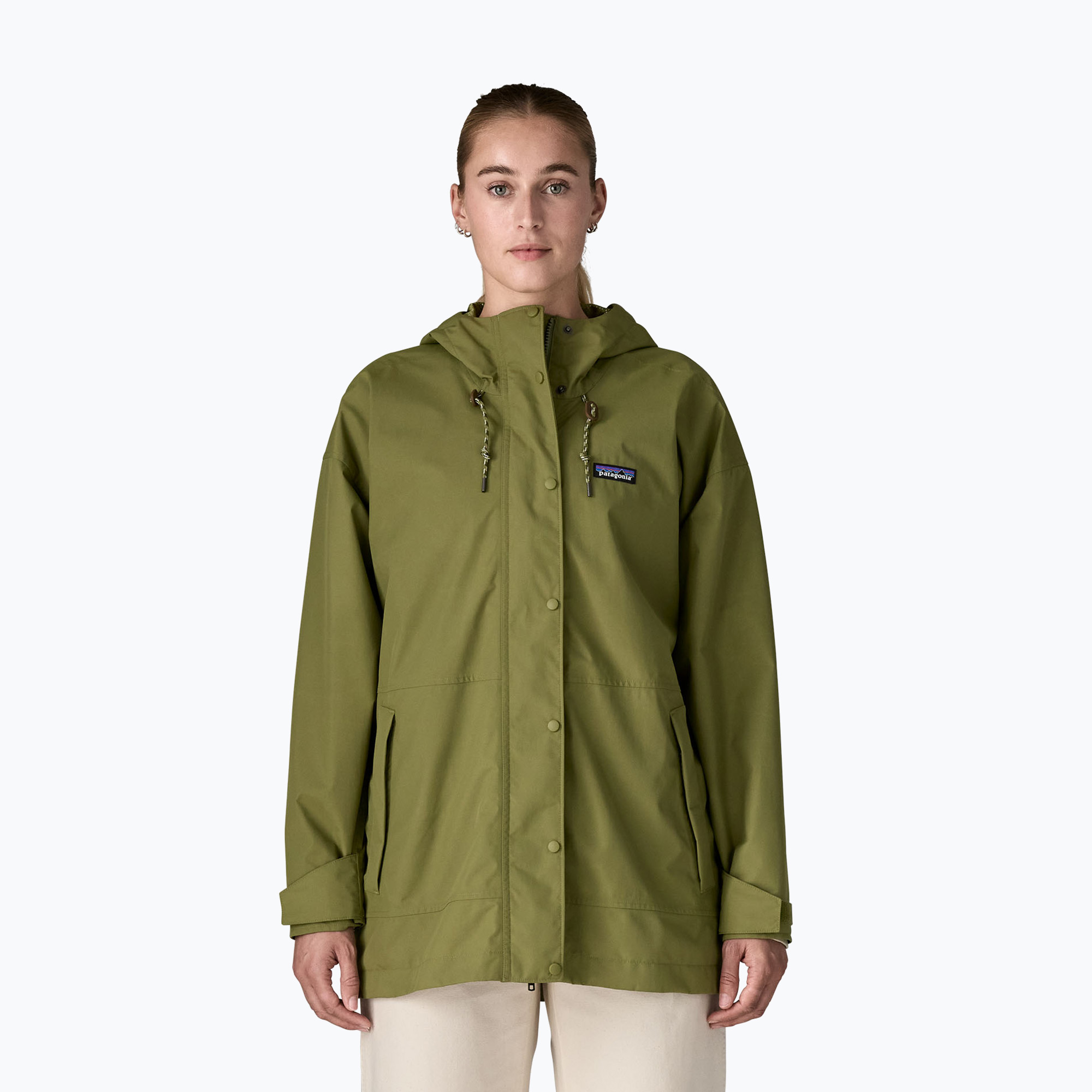 Kurtka przeciwdeszczowa damska Patagonia Outdoor Everyday Rain caper green 