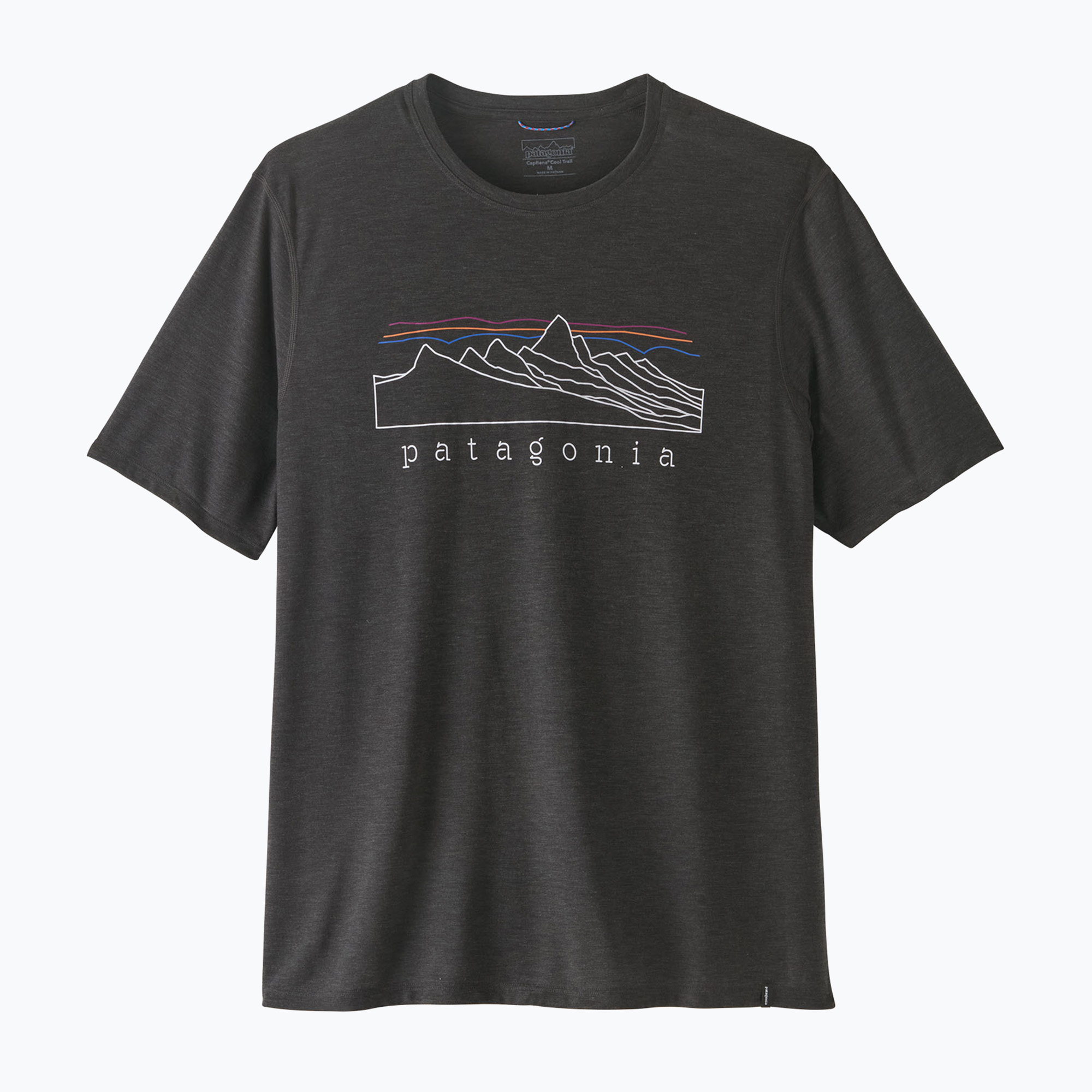 Мъжка тениска Patagonia Cap Cool Trail Stratapeaks ink black