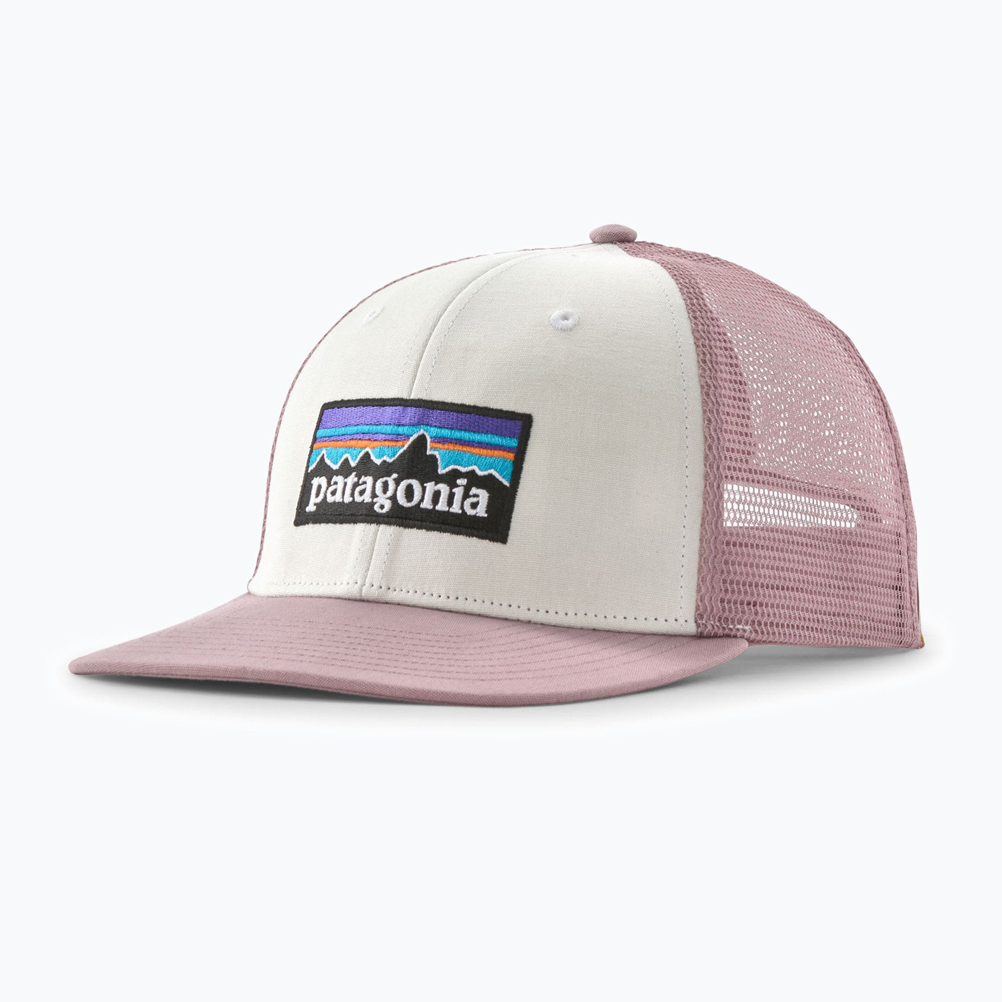 Czapka z daszkiem Patagonia P-6 Logo Trucker white w/quiet violet