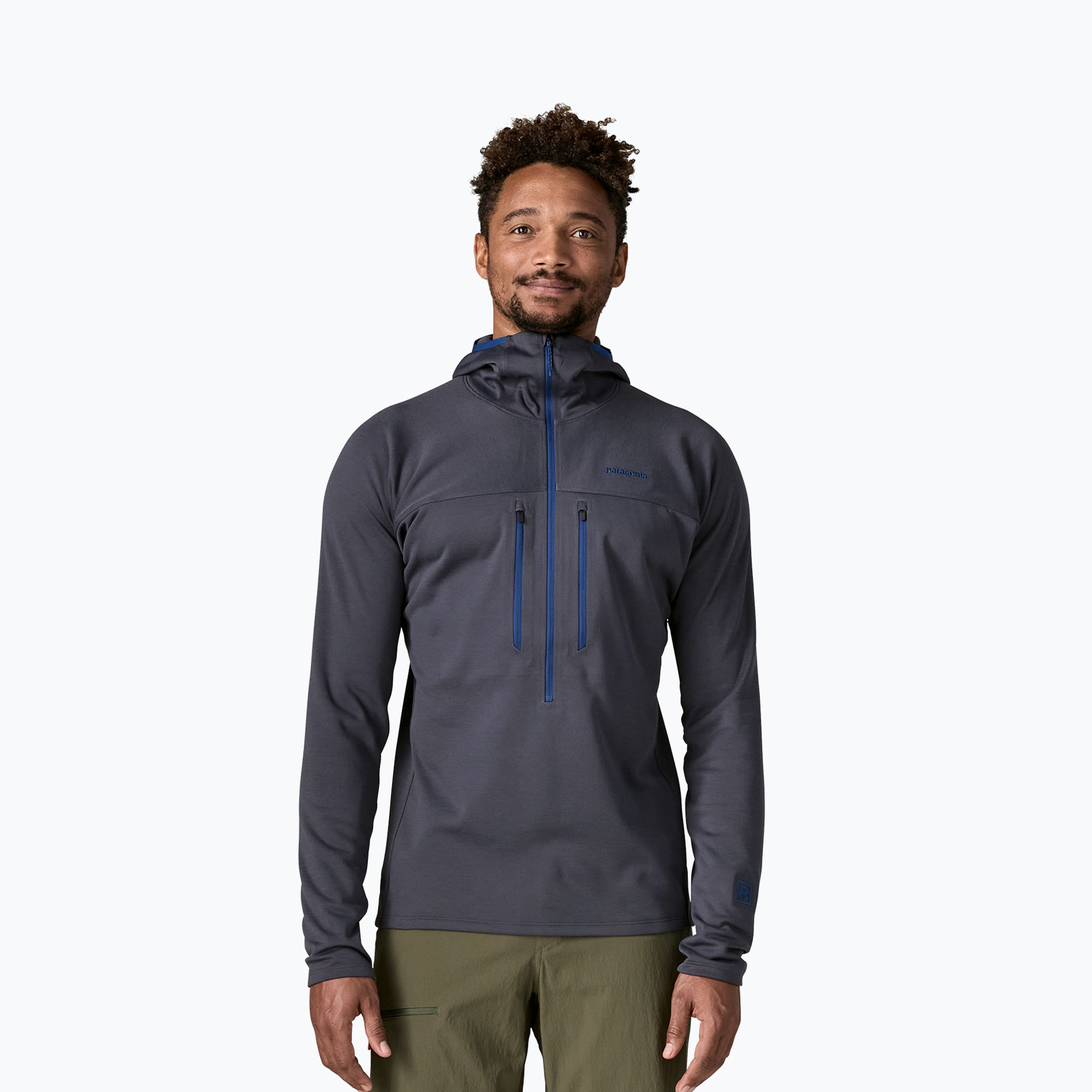 Bluza męska Patagonia R1 Ultralight Hoody smolder blue 
