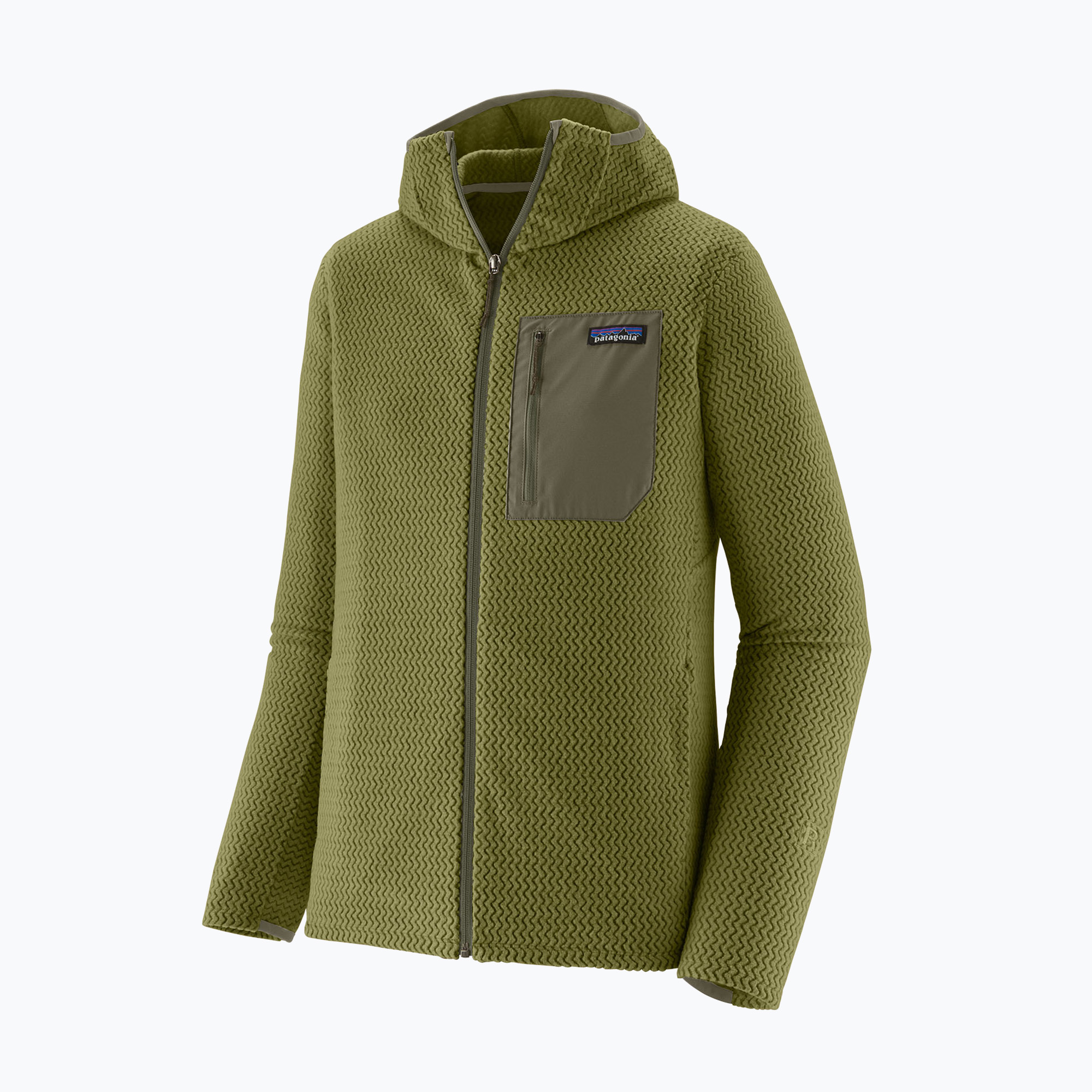 Bluza trekkingowa męska Patagonia R1 Air Full Zip Hoody caper green 