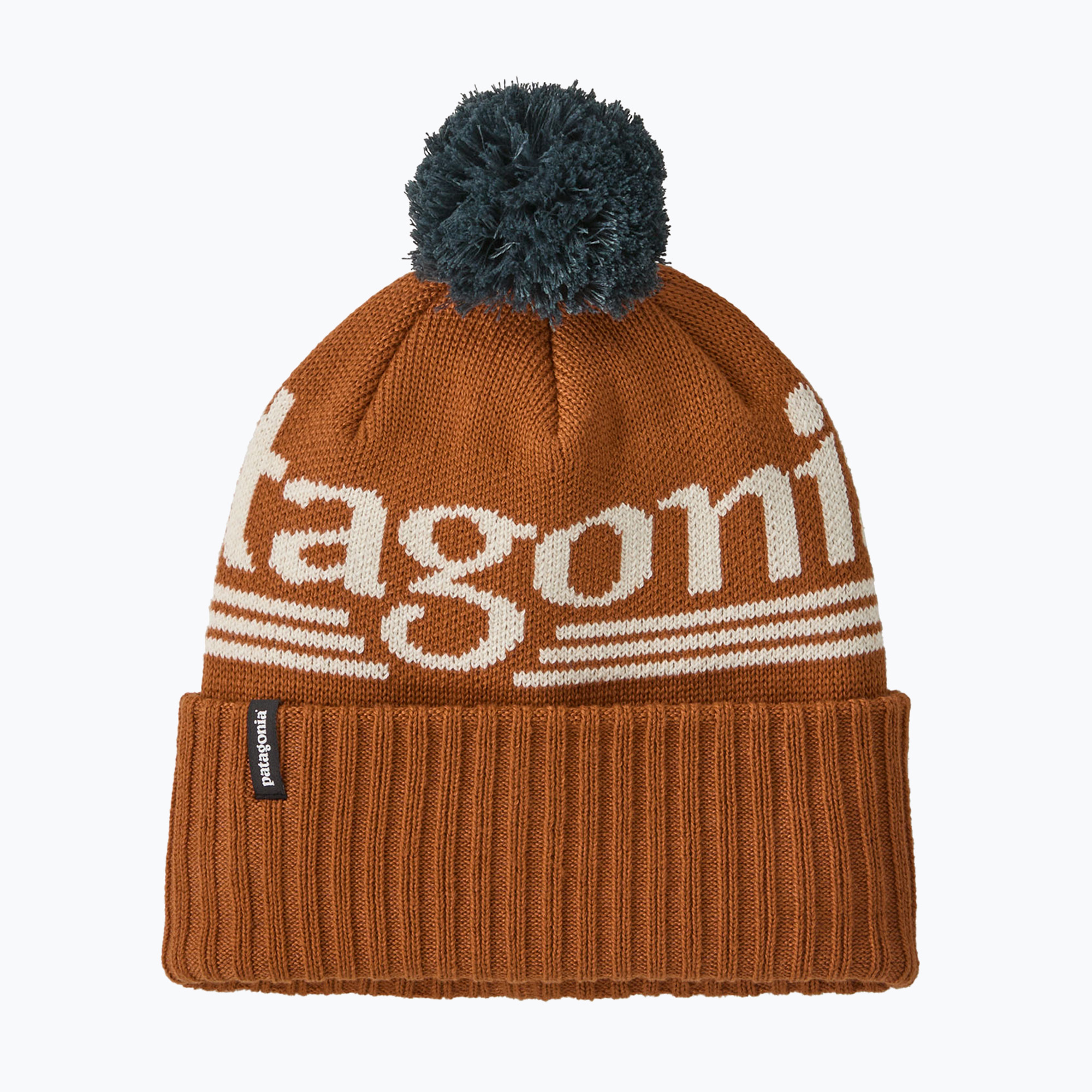 Зимна шапка Patagonia Powder Town hut tripper logo: cinnamon brown