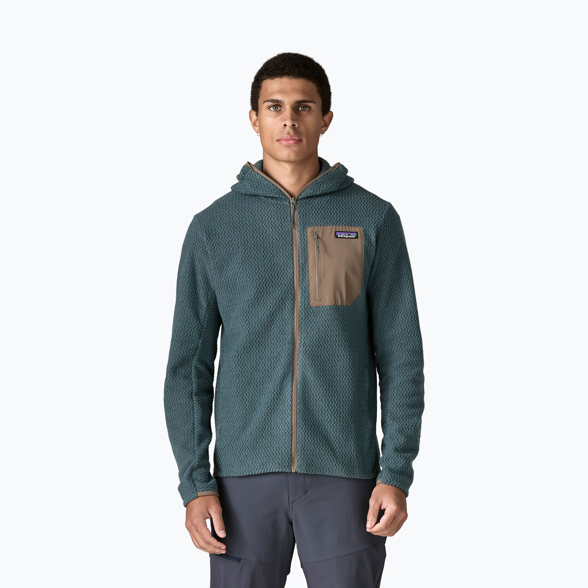 Bluză de trekking pentru bărbați Patagonia R1 Air Full-Zip Hoody summit blue