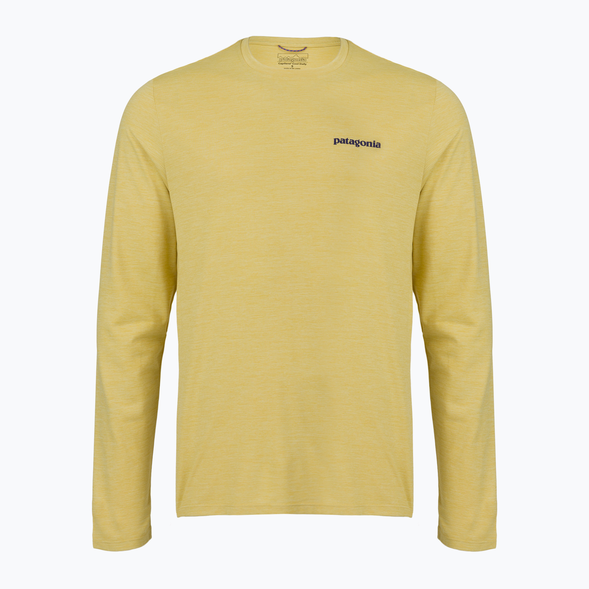 Мъжка блуза с дълъг ръкав  Patagonia Cap Cool Daily Boardshort Logo LS limestone yellow - Light Limestone yellow x-dye