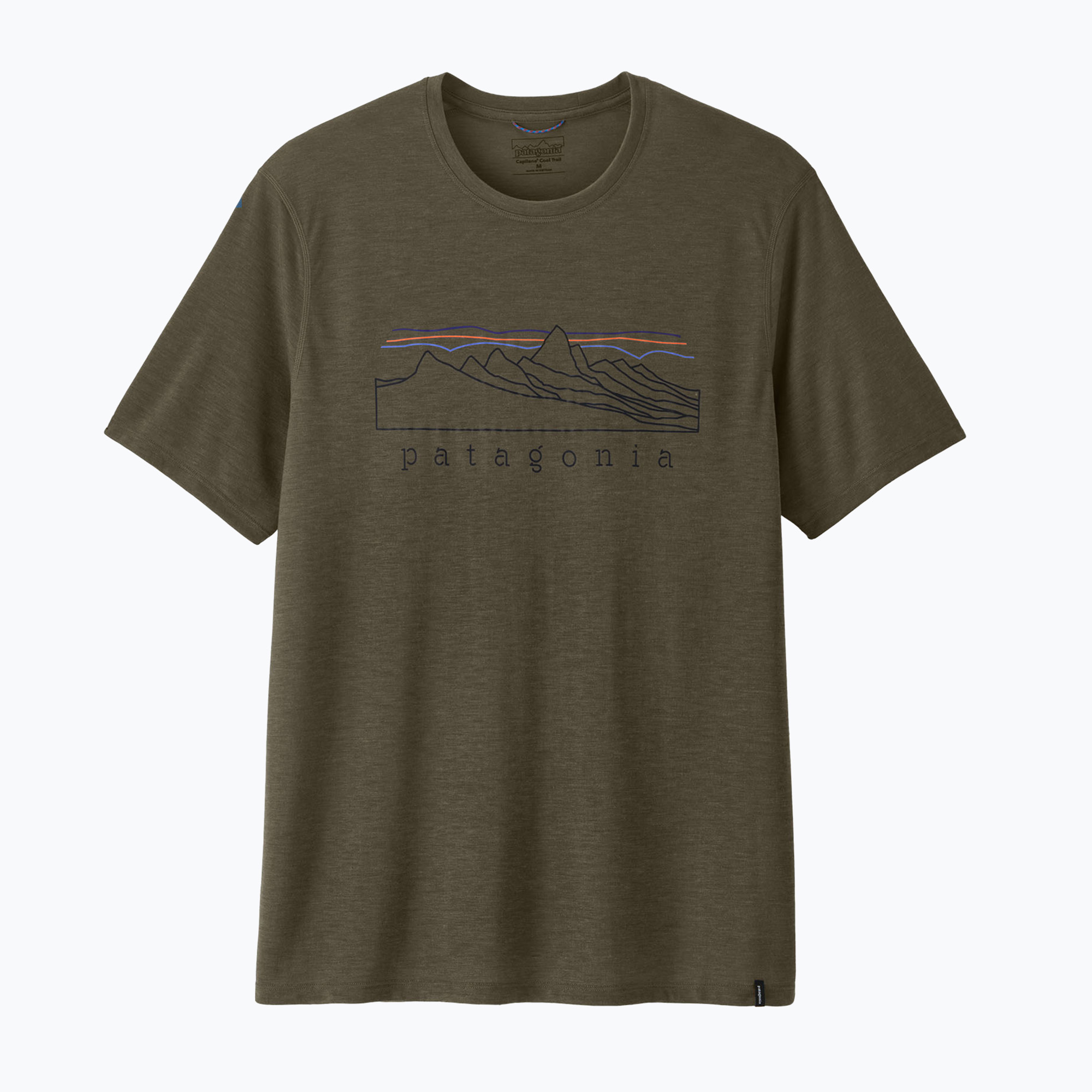 Мъжка тениска Patagonia Cap Cool Trail Stratapeaks basin green