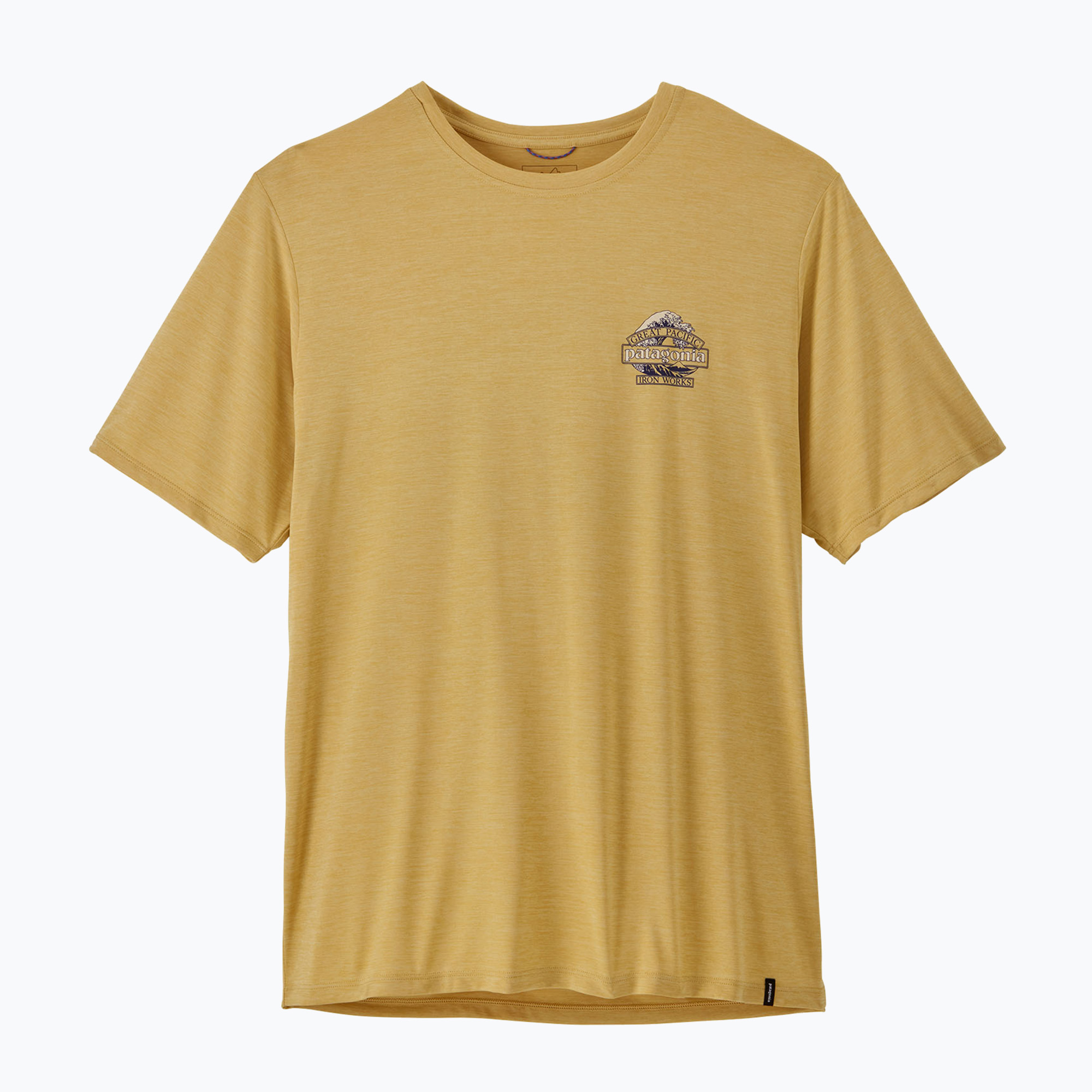 Мъжка тениска Patagonia Cap Cool Daily Great Waves limestone yellow - light limestone yellow x-dye