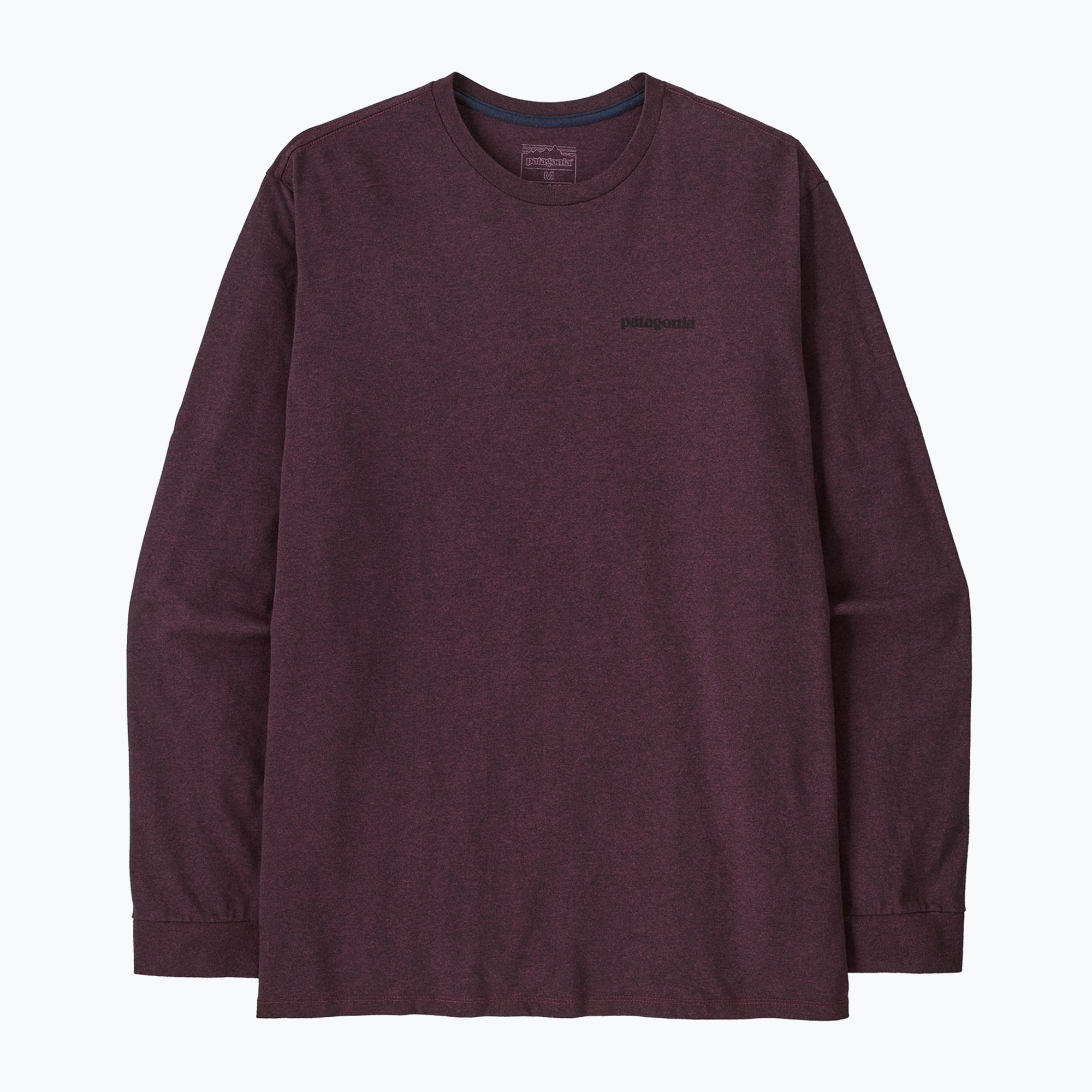 Мъжка блуза с дълъг ръкав  Patagonia P-6 Logo Responsibili berry fig