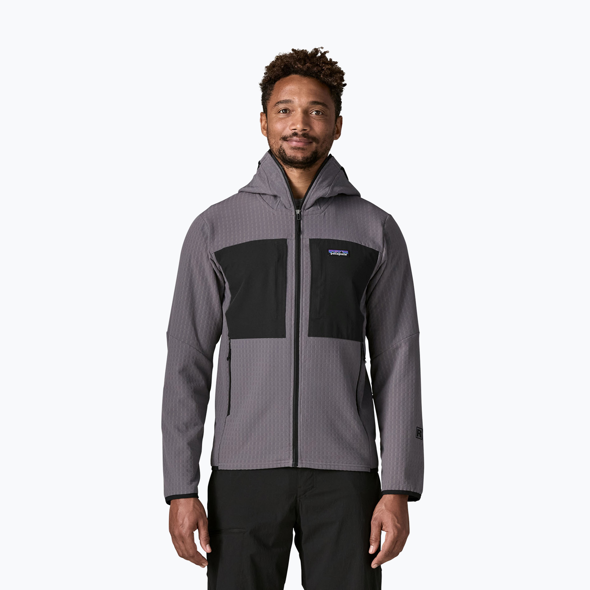 Bluză de trekking pentru bărbați Patagonia R2 TechFace Hoody may grey
