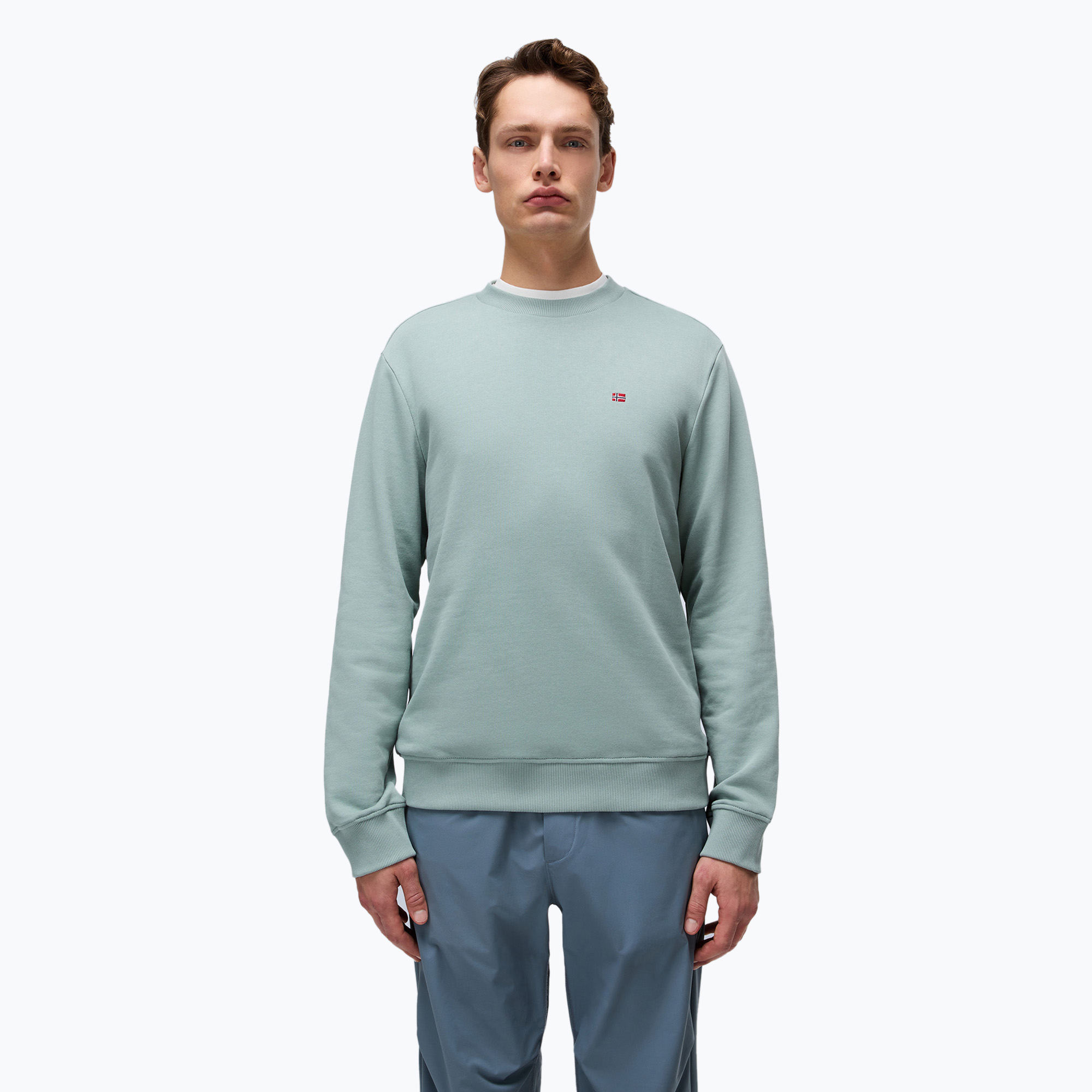 Bluza męska Napapijri Balis Crew Sum 2 green mil G1X 