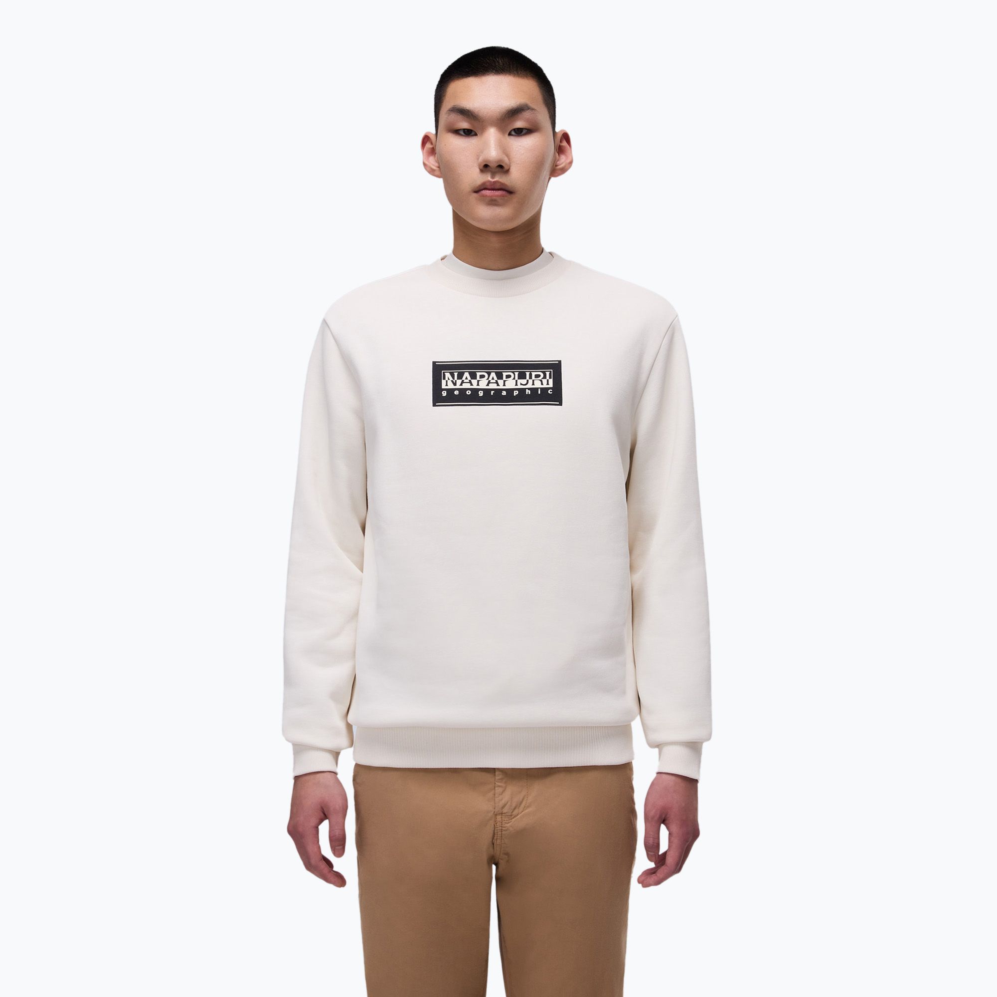 Bluza męska Napapijri B-Box Logo C white whisper 