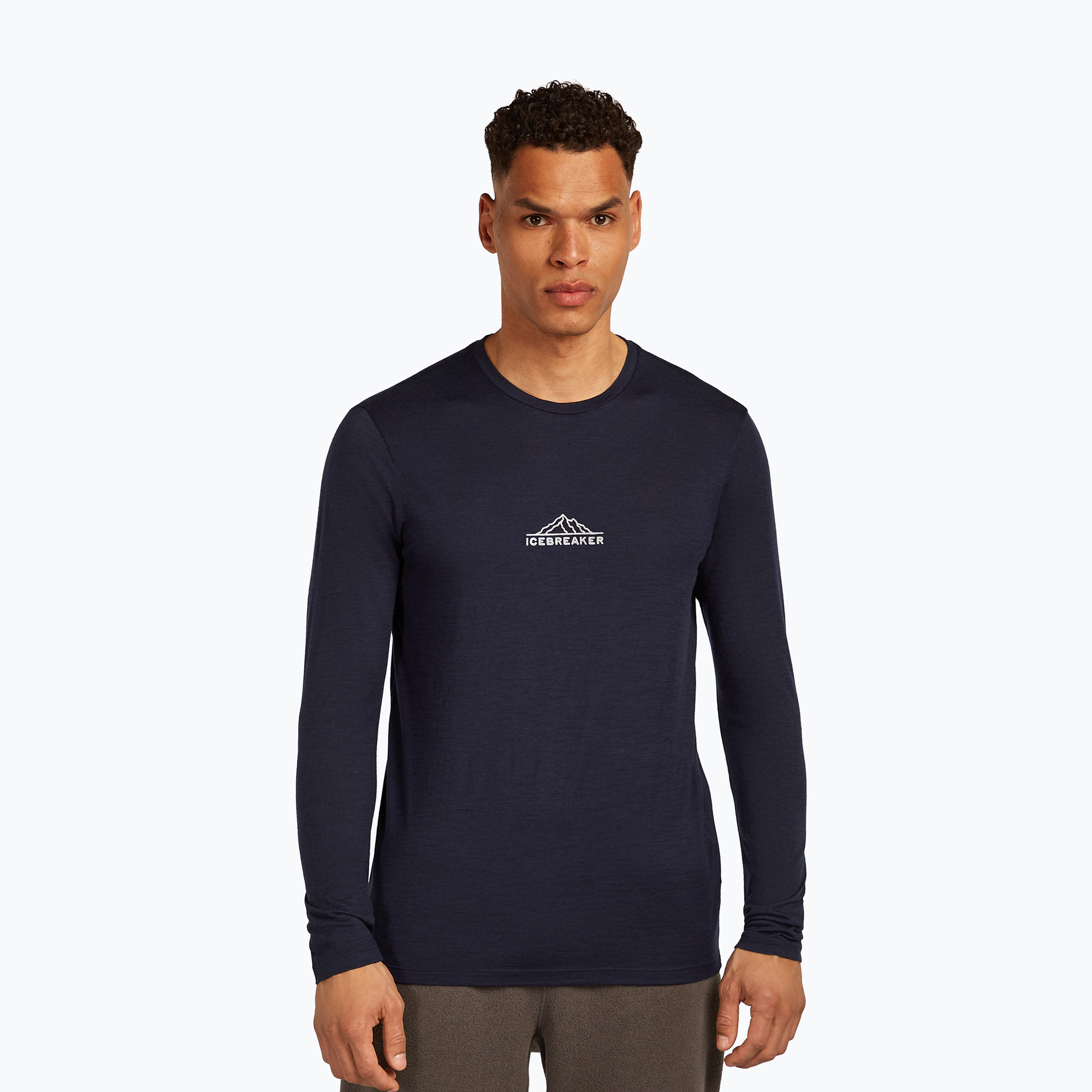 Longsleeve męski icebreaker Merino 150 Tech Lite Road To Cook midnight navy 
