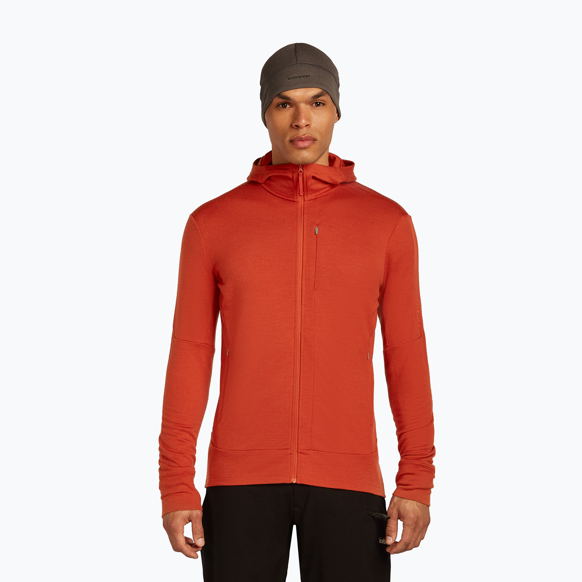 Bluza męska icebreaker Merino 260 Quantum IV Zip Hoodie agate 