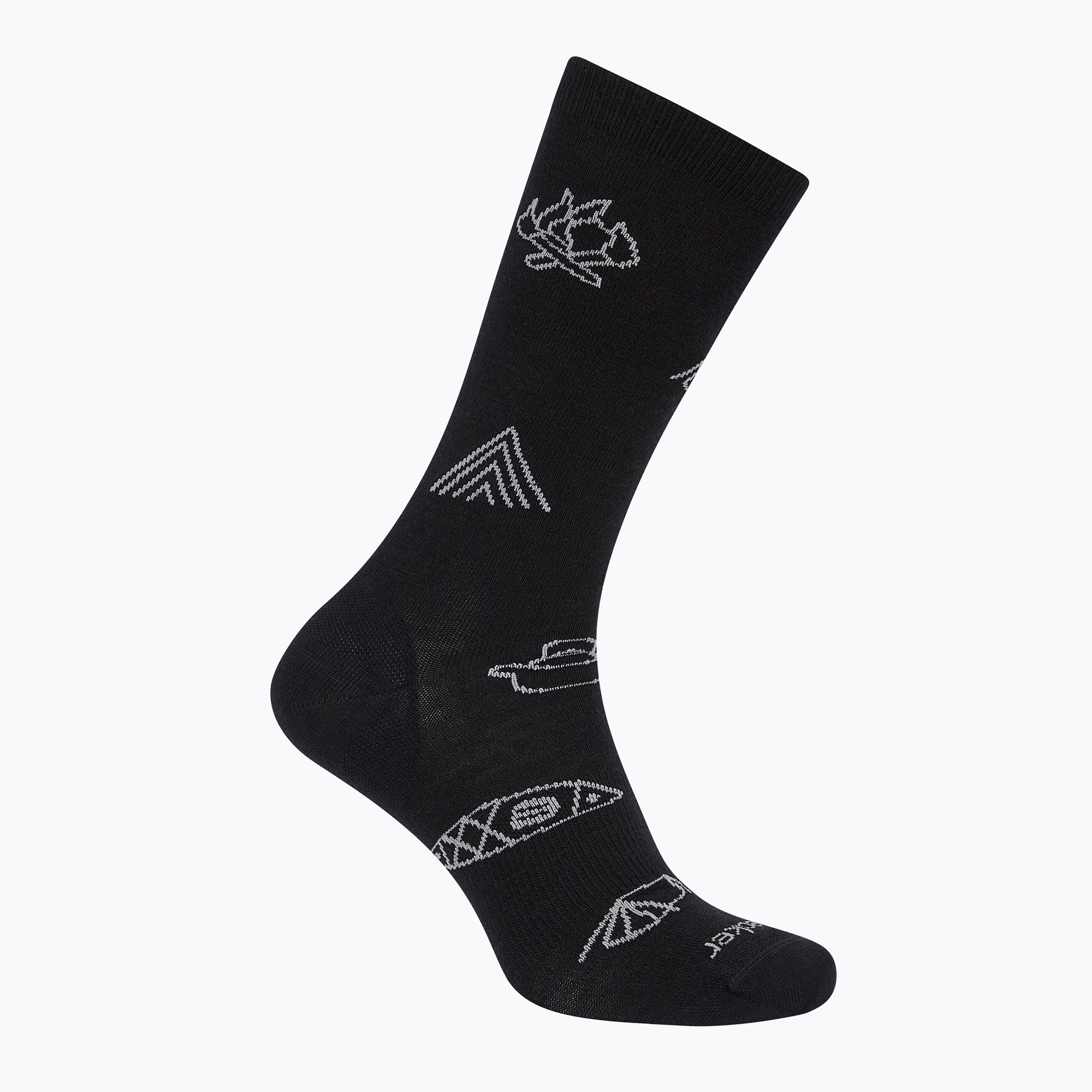 Skarpety męskie icebreaker Merino Ultralight Crew Camp Ess black/alloy 