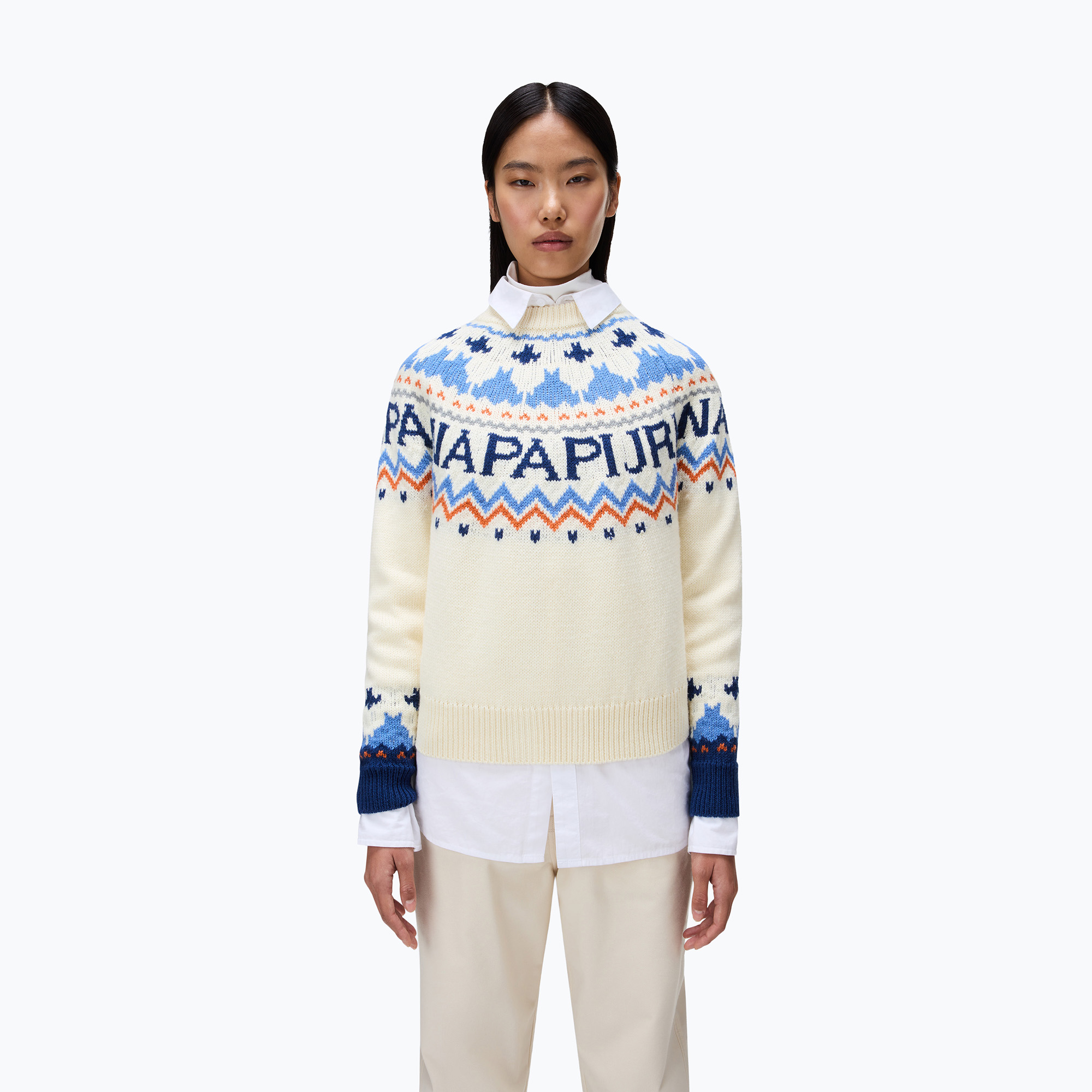 Sweter damski Napapijri D-Fiames C beige dimity 