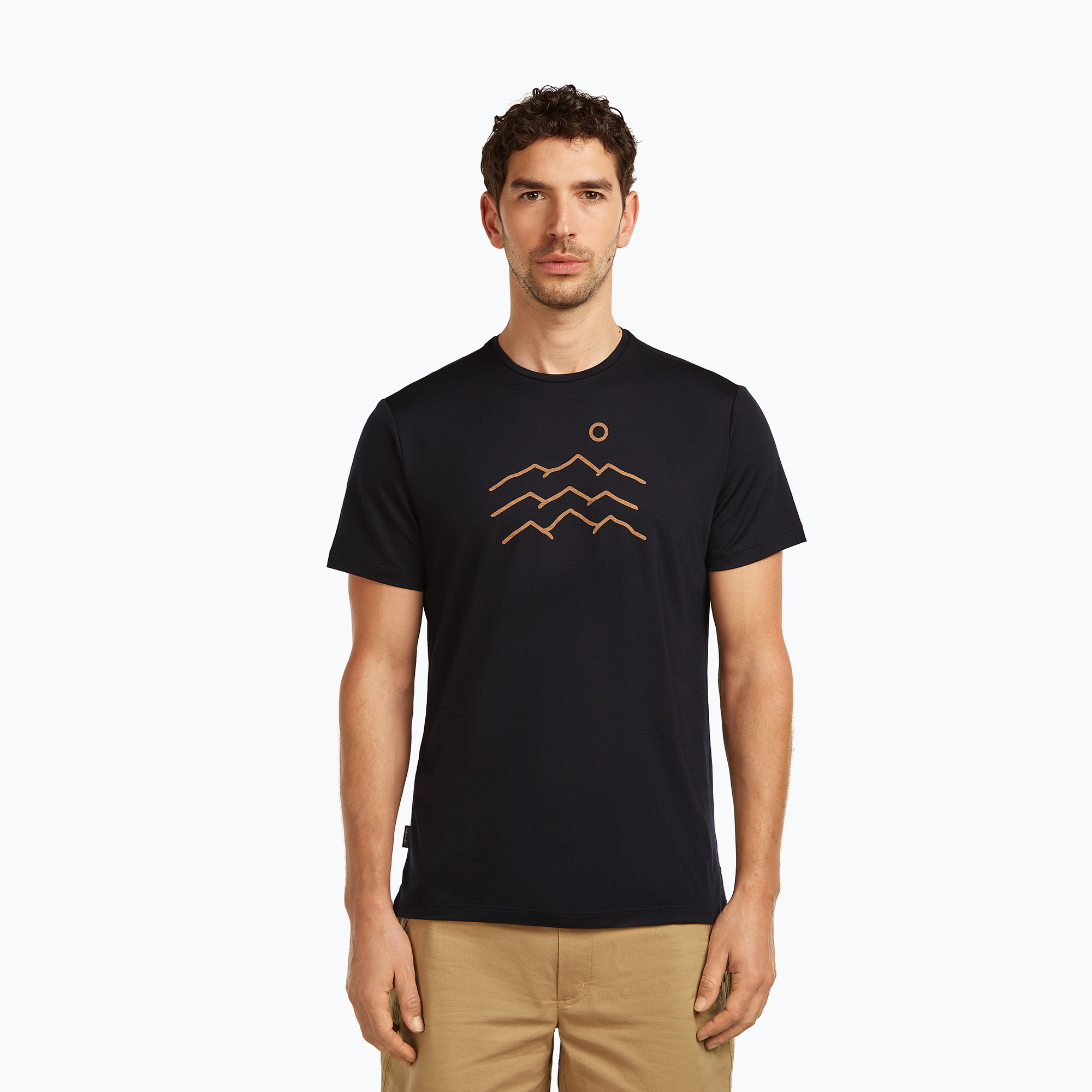 Мъжка тениска Icebreaker Merino 125 Cool-Lite Sphere Tee Across The Peaks black