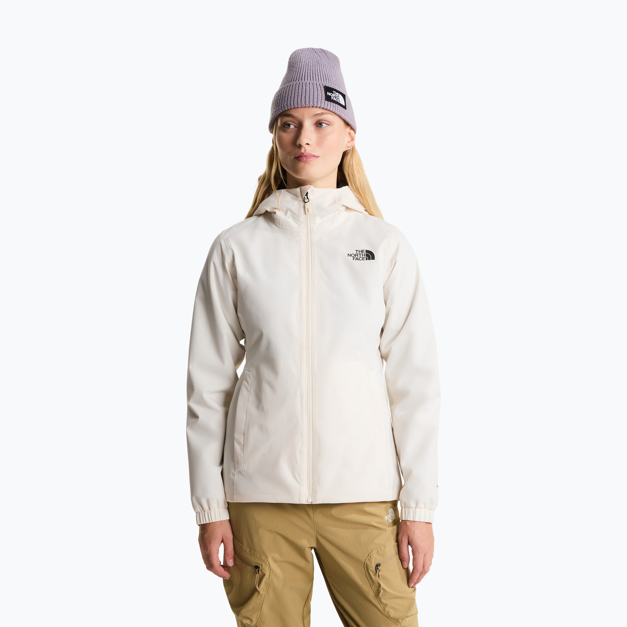 Kurtka softshell damska The North Face Quest Mono white dune 