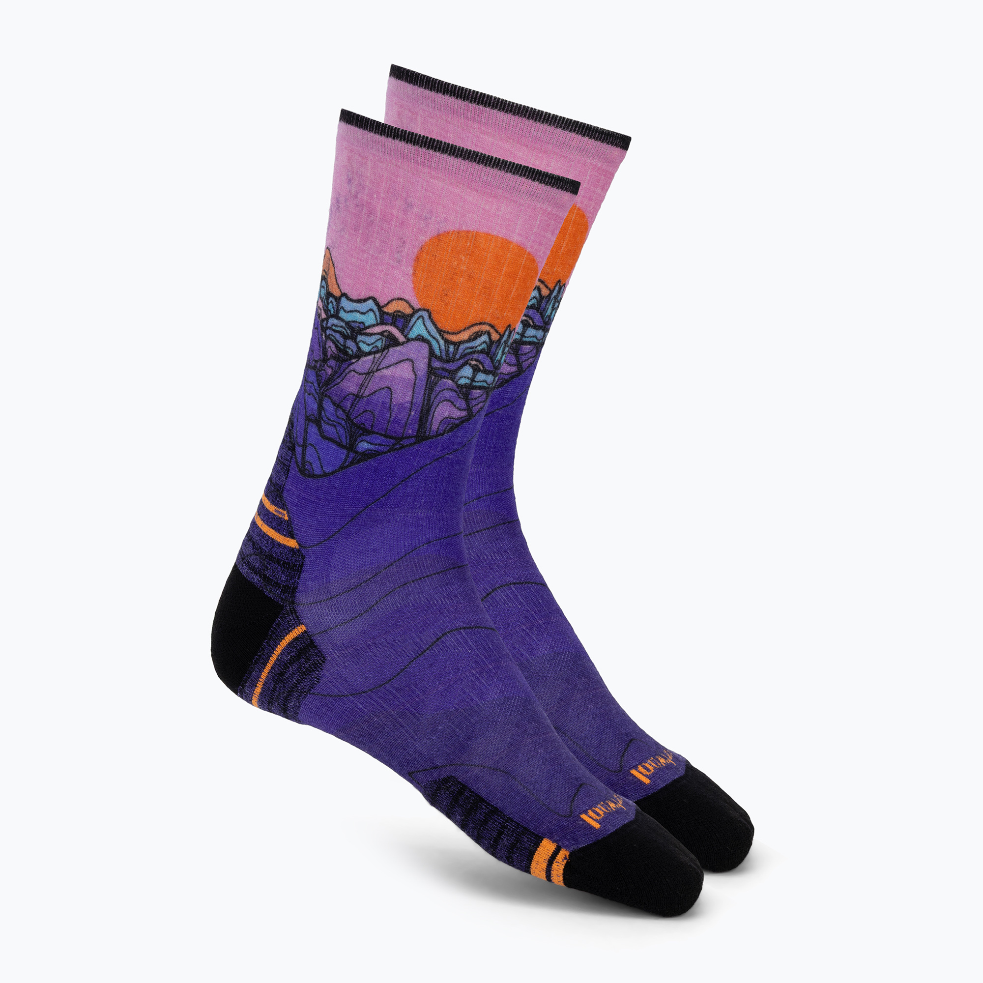 Skarpety damskie Smartwool Hike Mountain Sunrise Print Crew deep navy 