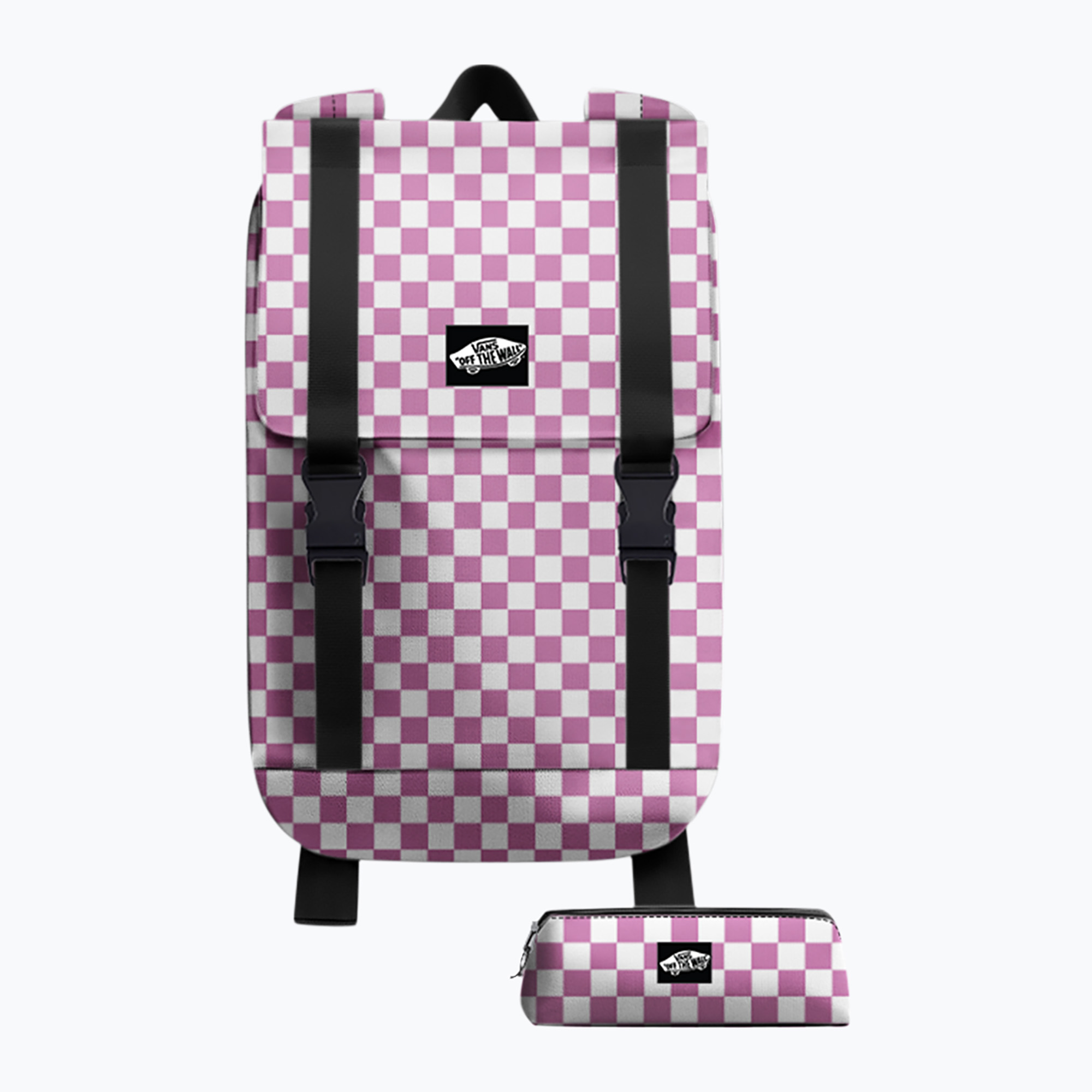 Plecak miejski Vans Utility 18 l checkerboard pink fizz 