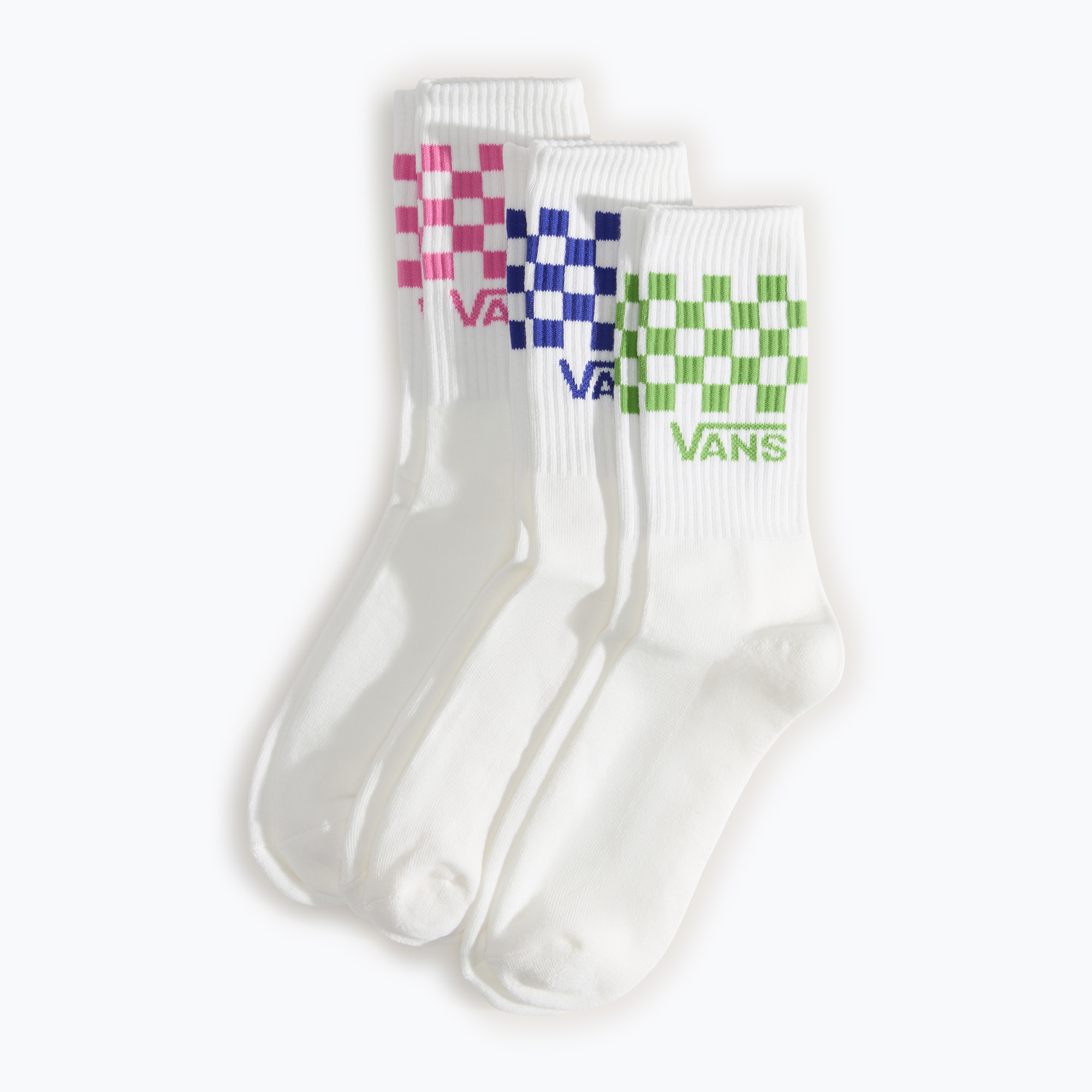Ponožky Vans Classic Check Crew 3 páry pink fizz