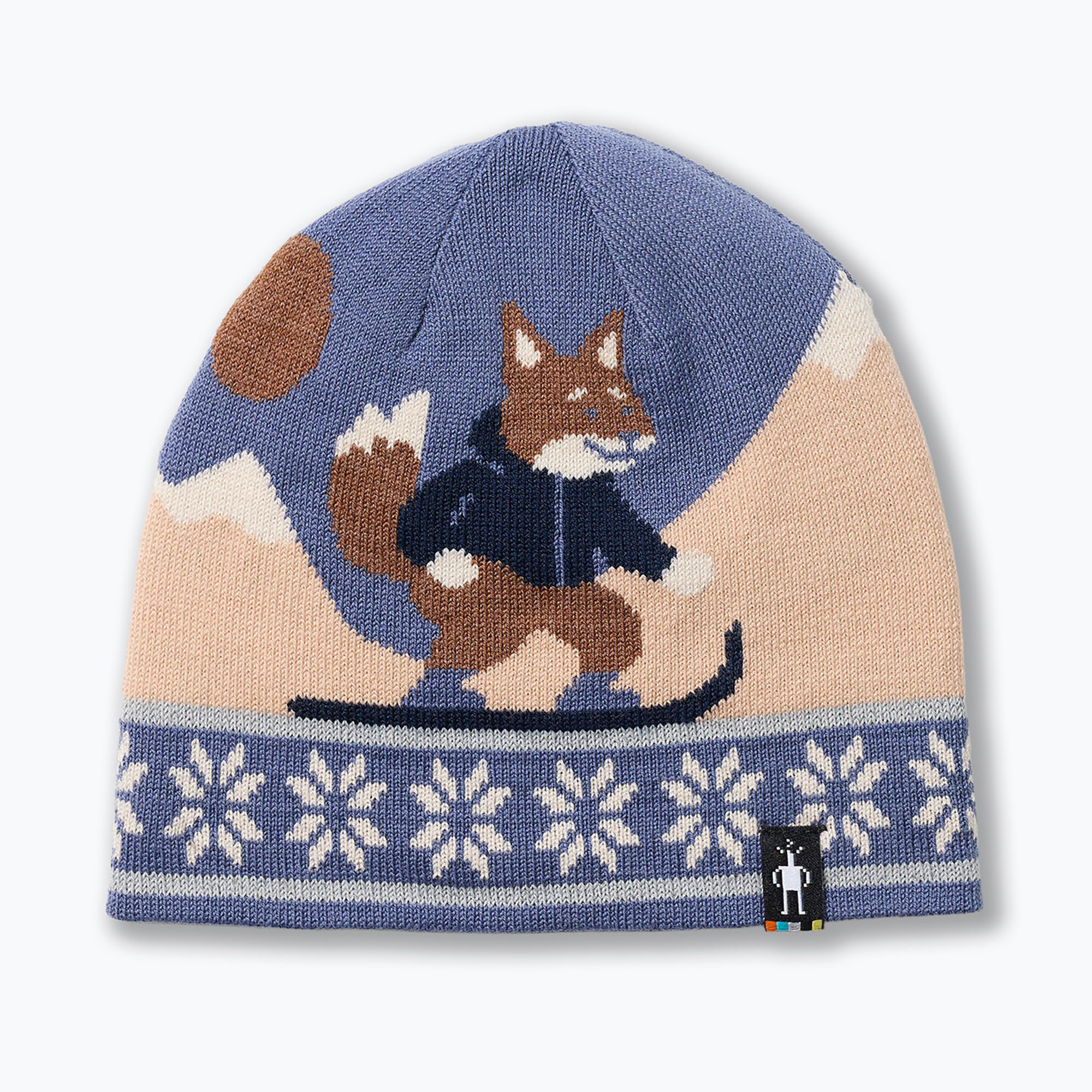 Детска зимна шапка Smartwool Reversible Art Beanie nightfall blue