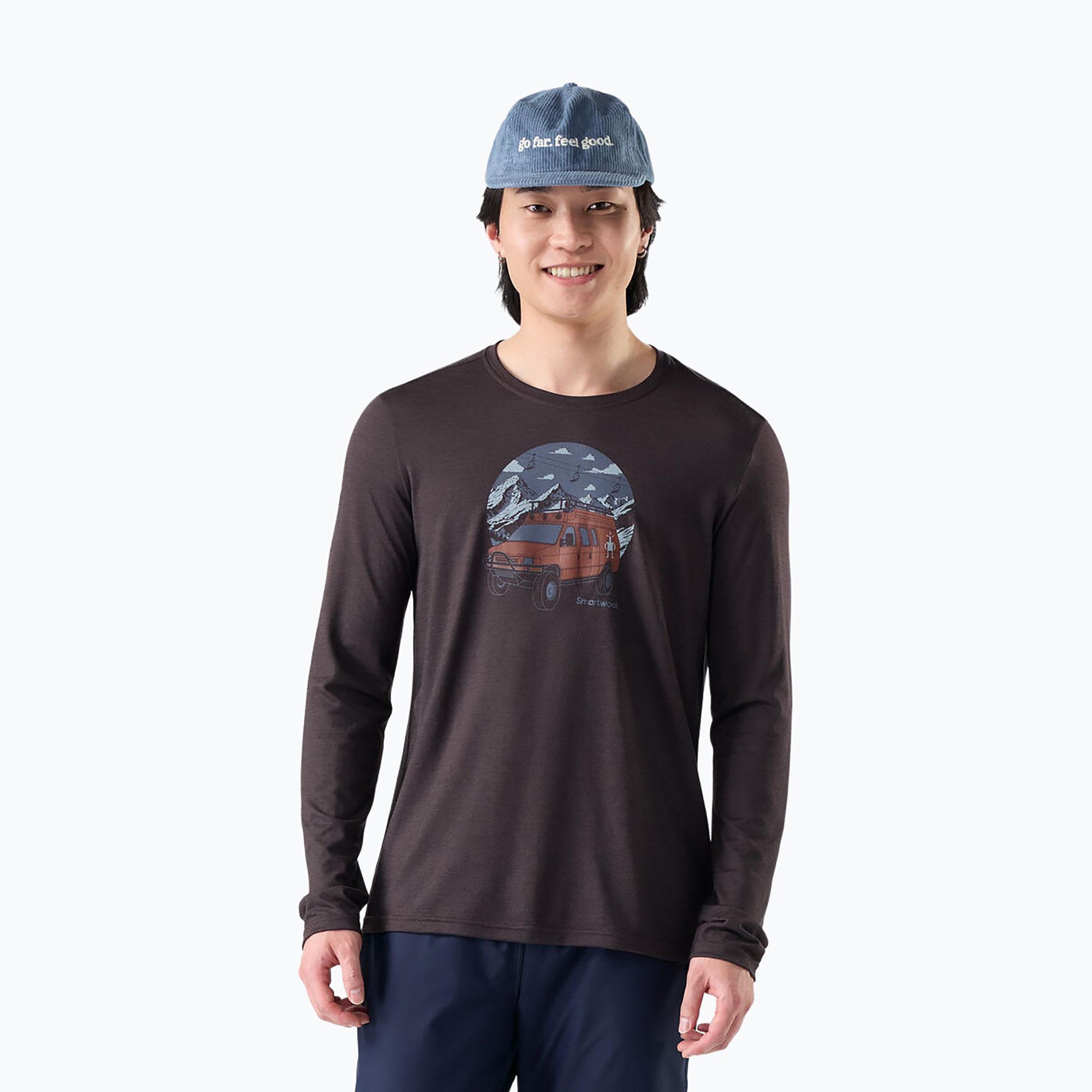 Мъжка блуза с дълъг ръкав  Smartwool First Chair Pursuit Active LS mink heather