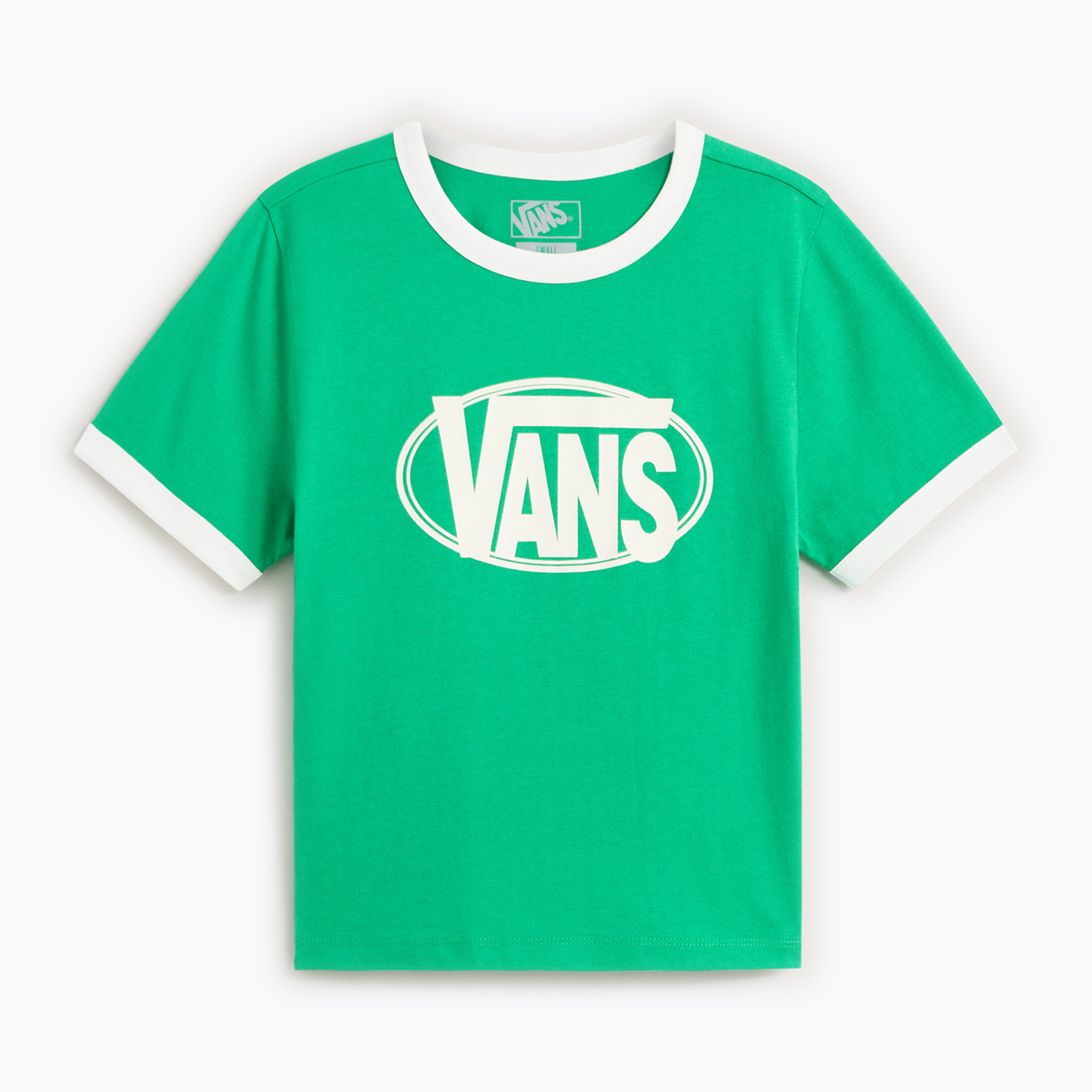Koszulka damska Vans Center Chest Ringer Tee vivid verdant