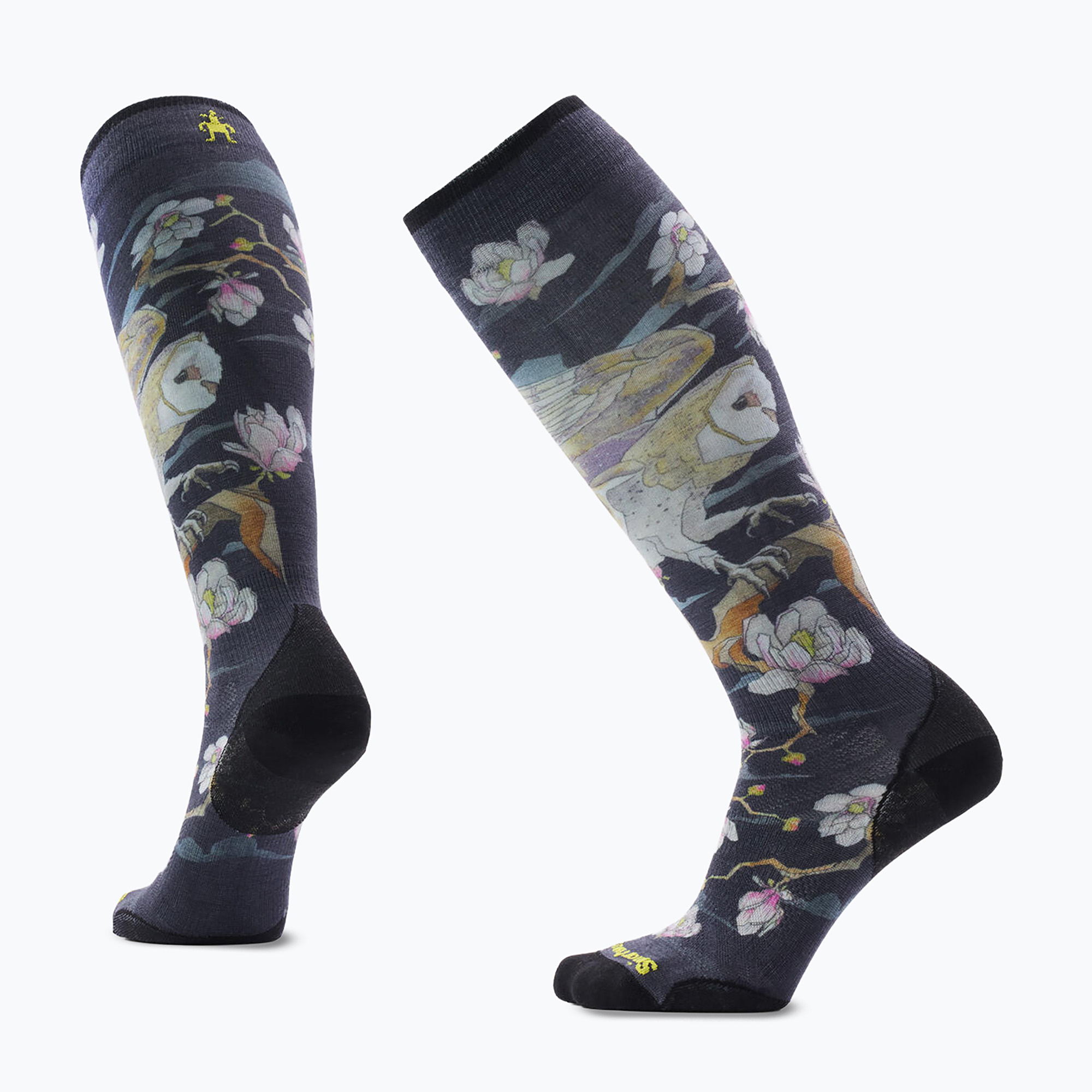 Șosete de schi pentru femei Smartwool Ski Zero Cushion Nightwatcher Prrint OTC black