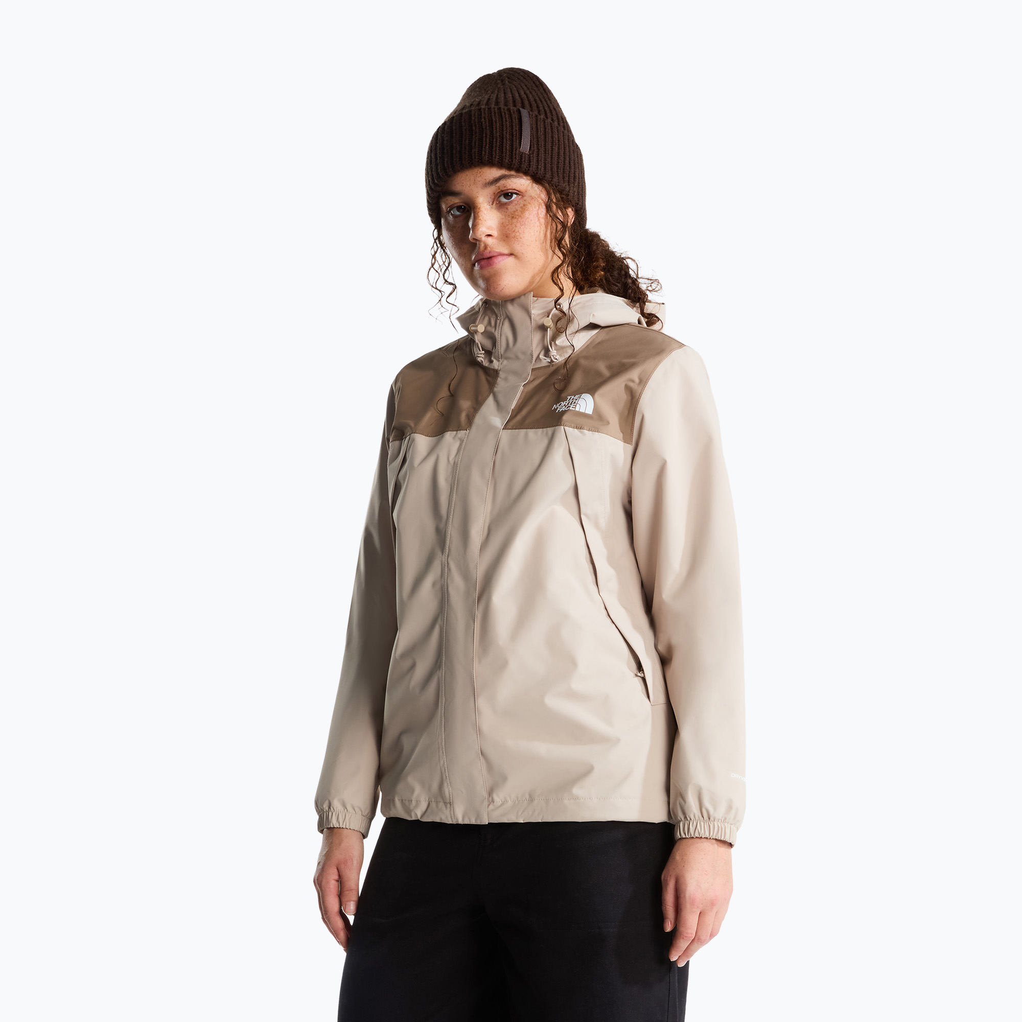 Дамско яке за дъжд The North Face Antora Rain timeless taupe/garnet