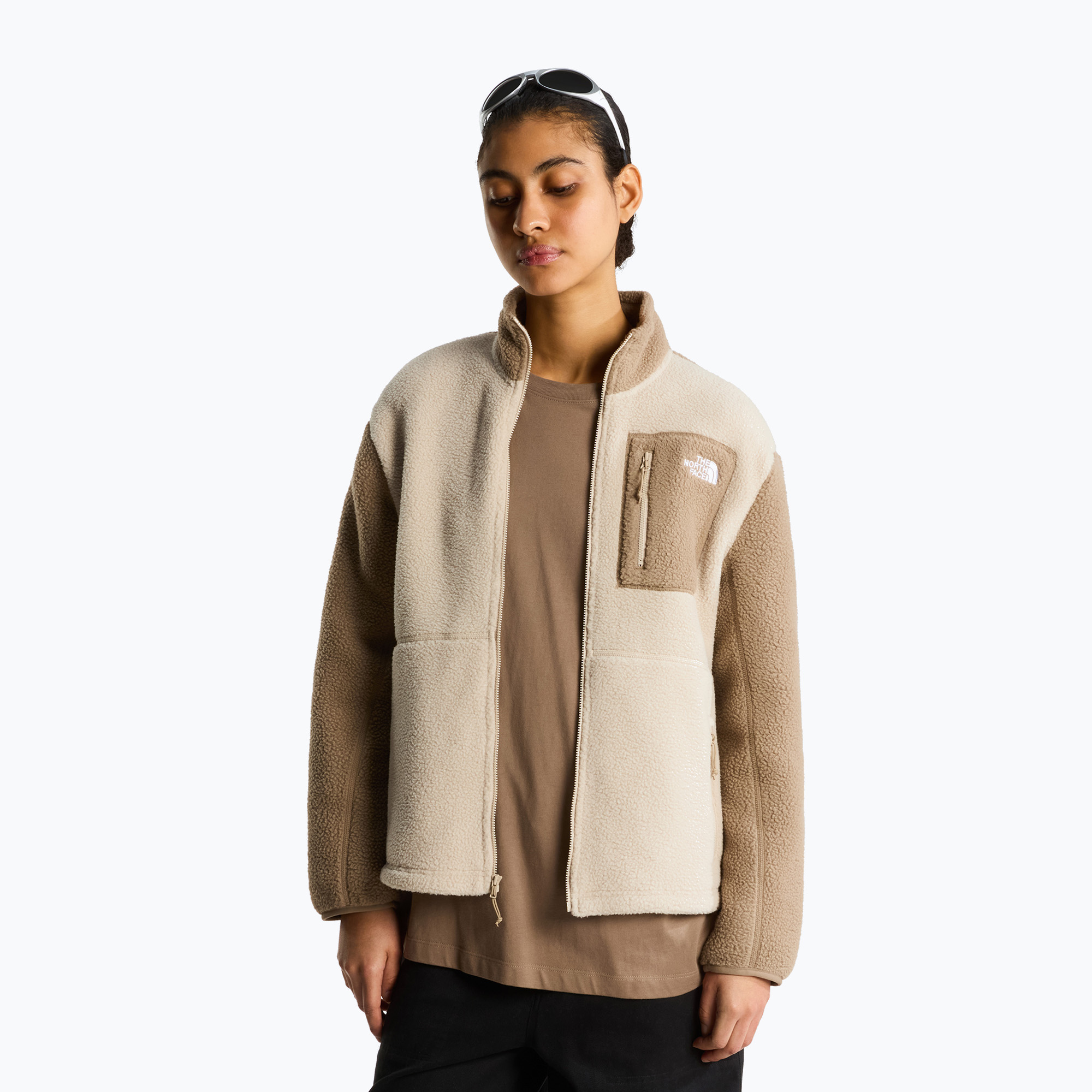 Bluză fleece pentru femei The North Face Yumiori Full Zip timeless taupe