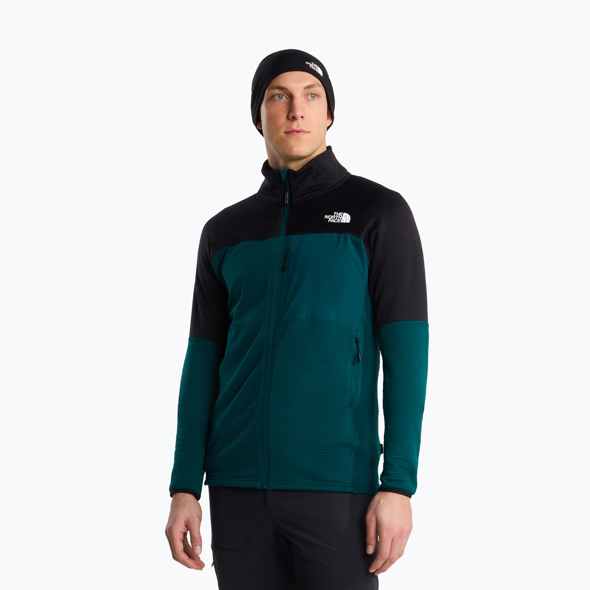 Мъжки суитшърт за трекинг The North Face Polartec Powergrid Stormgap pacific teal/tnf black