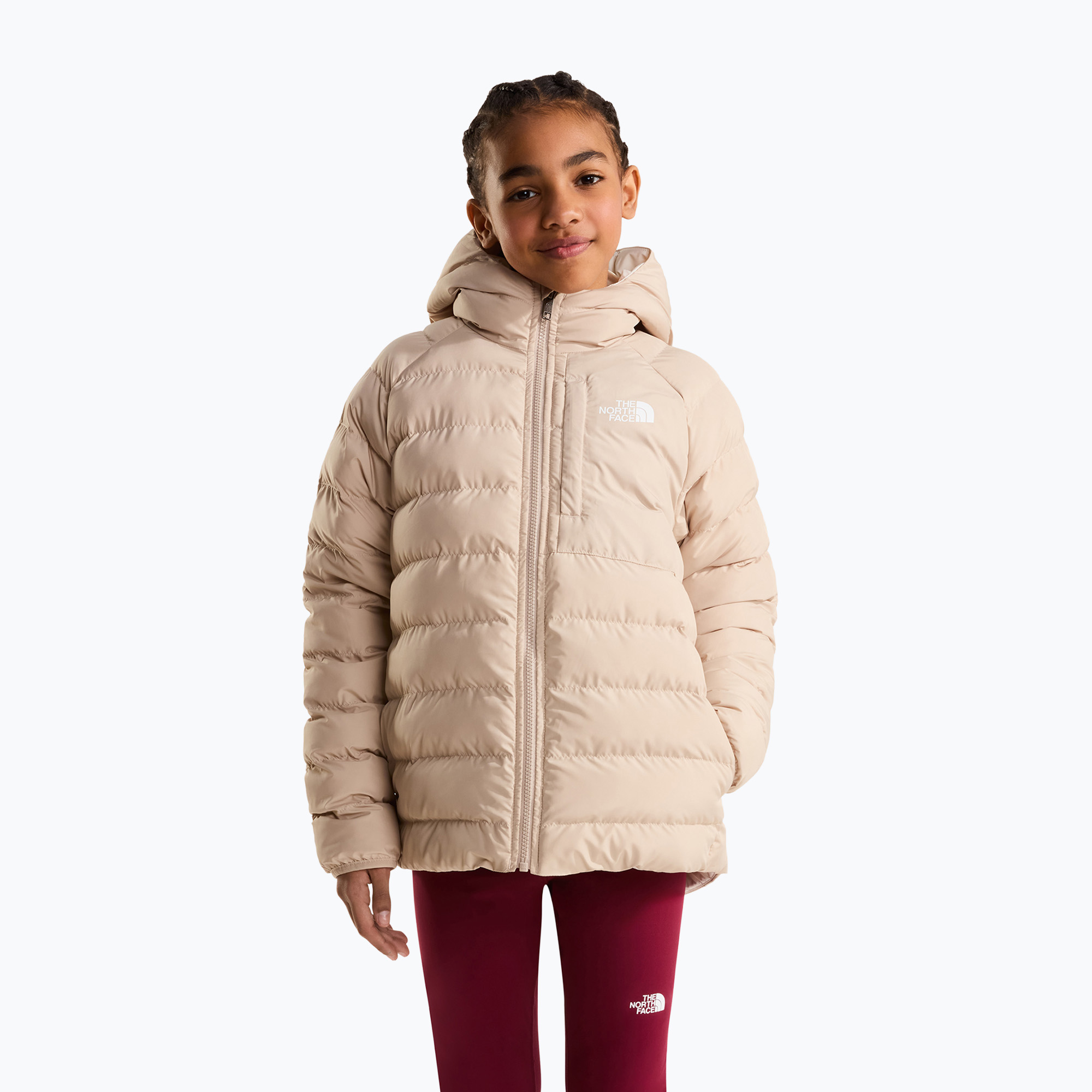 Detská zateplená bunda The North Face Reversible Perrito Hooded timeless taupe
